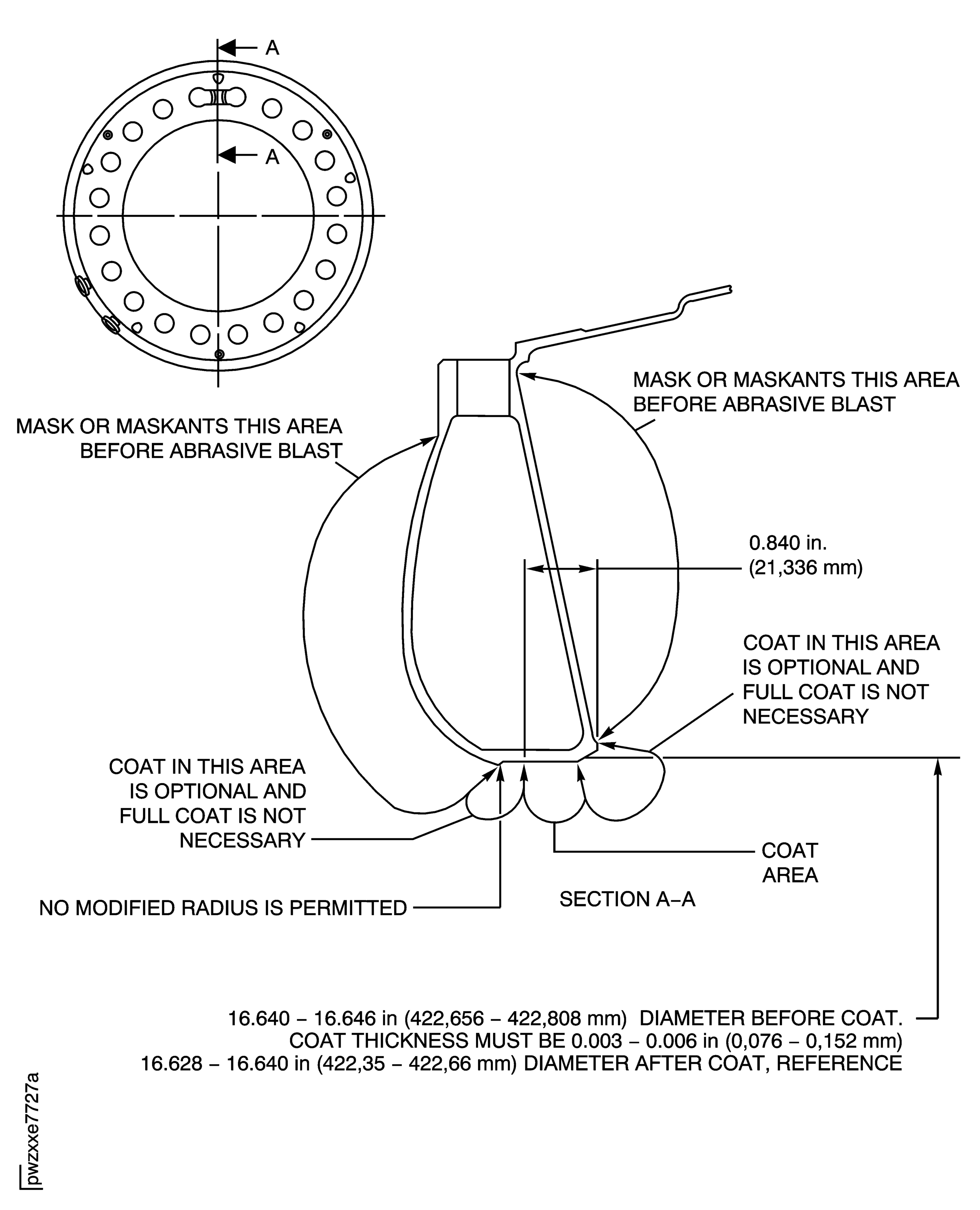 Repair Details and Dimensions (PN 2A2711-01 and 2A2840-01)