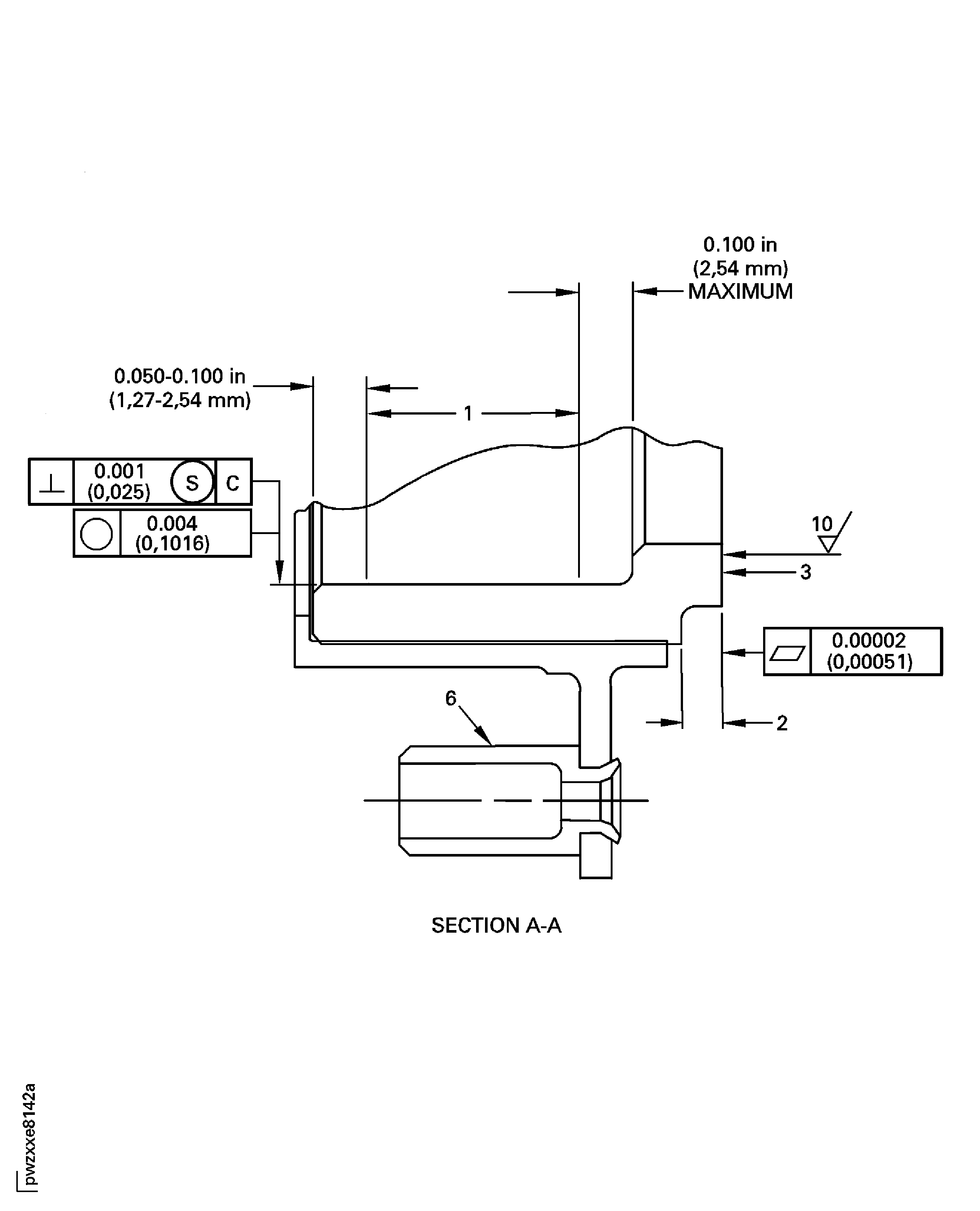 No. 4 Bearing Face Seal Inspection Locations
