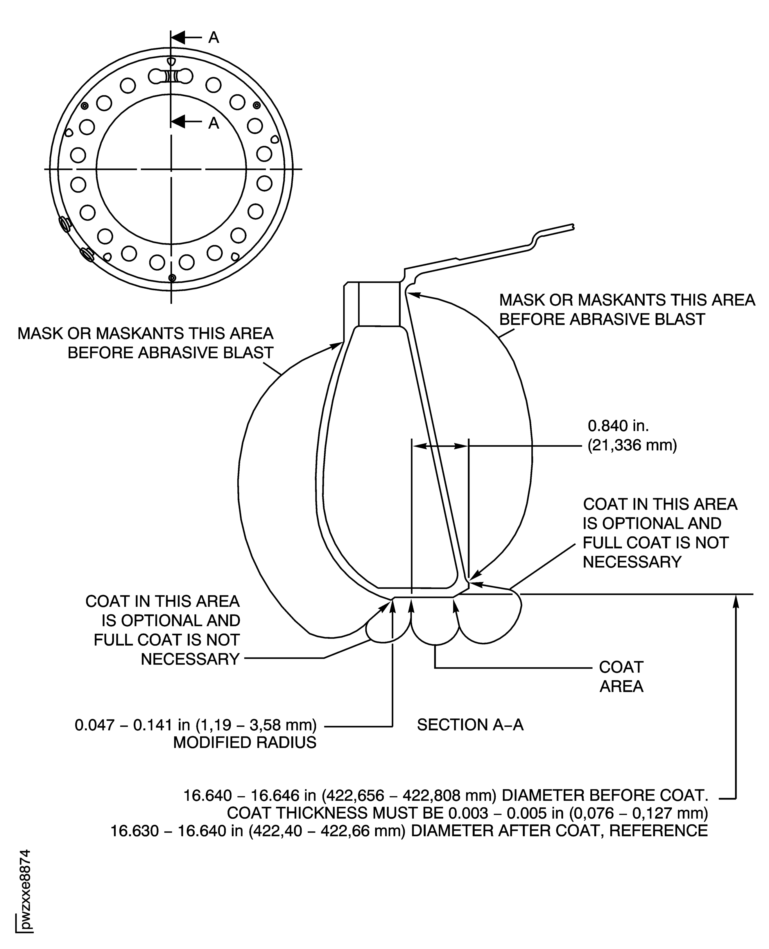 Repair Details and Dimensions (PN 2A1384-01 and 2A0546-01)