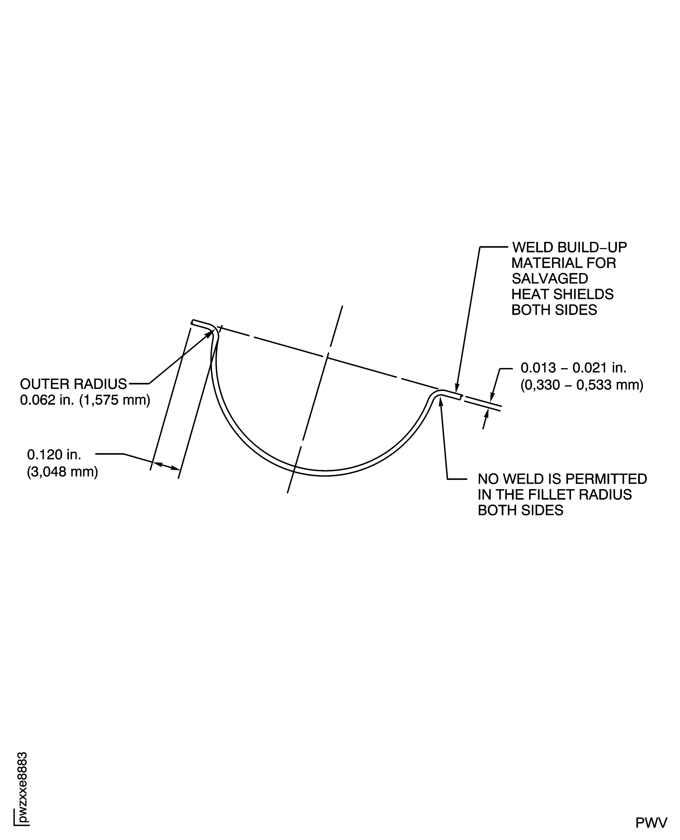 Repair Details and Dimensions (before Installation)