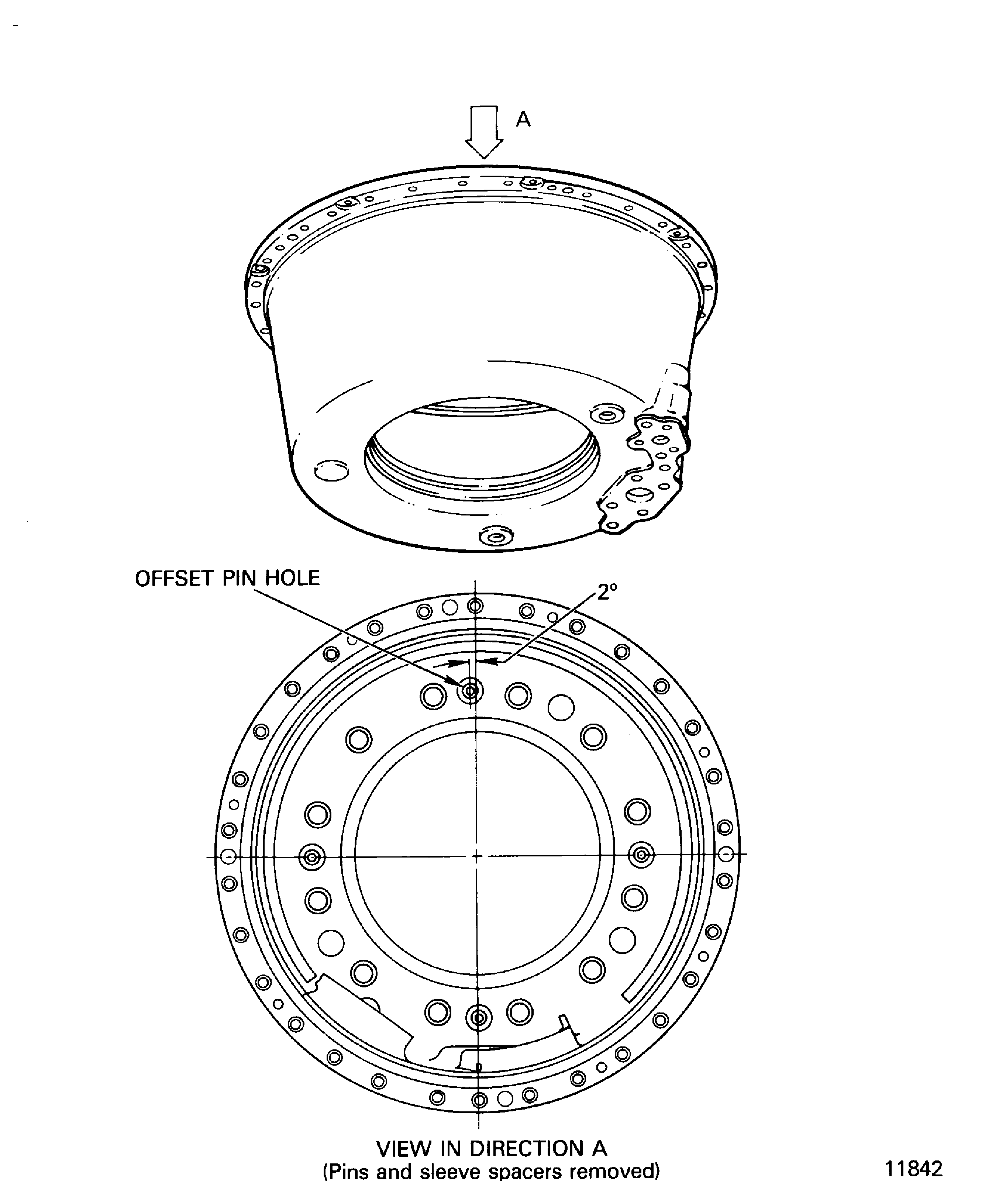 Find the offset pin hole