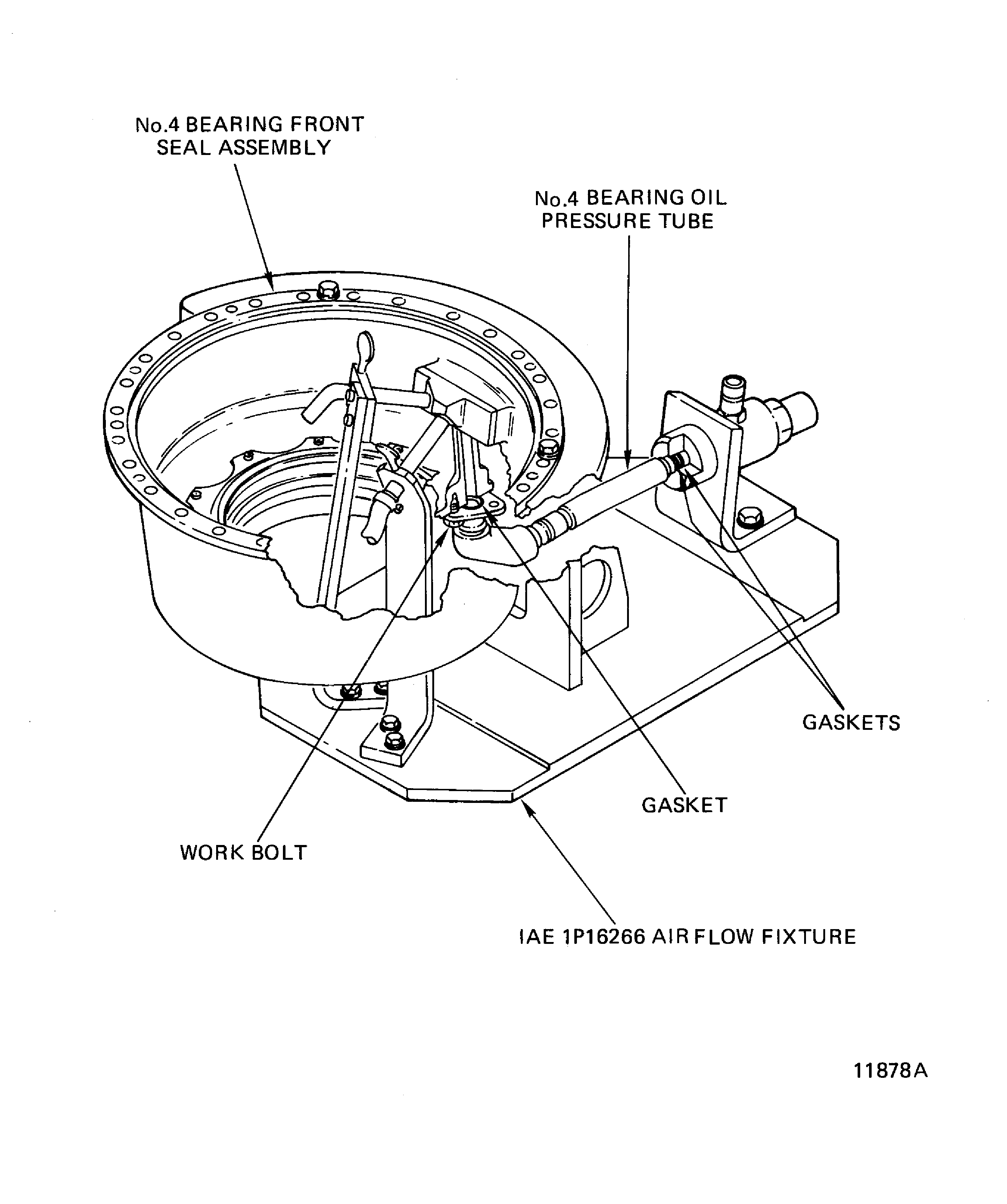 Air Flow Check the No. 4 Bearing Front Seal and the No. 4 Bearing Pressure Tube