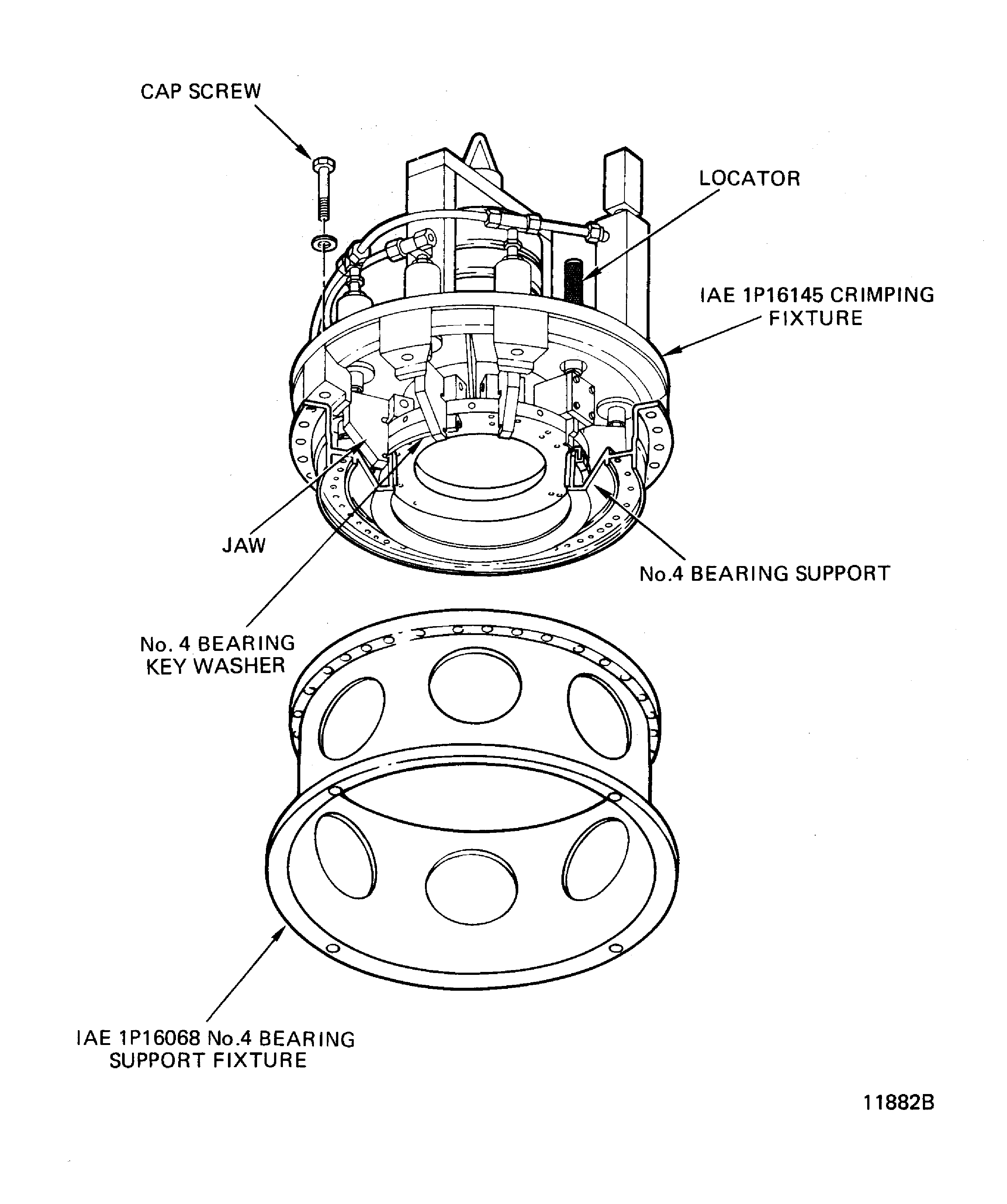 Crimp the No. 4 Bearing Retaining Lock Nut