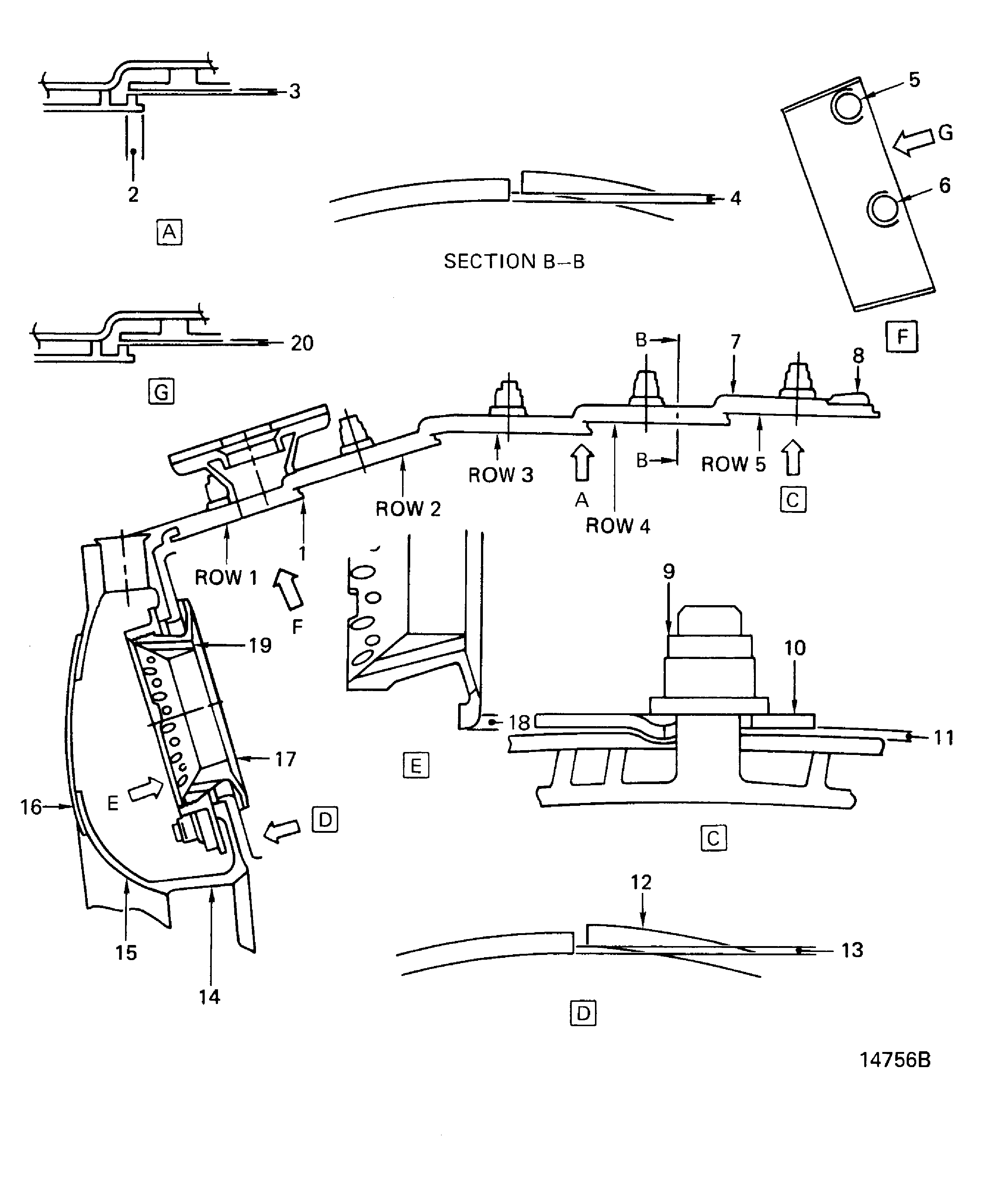 Combustion Chamber Outer Liner Inspection Locations