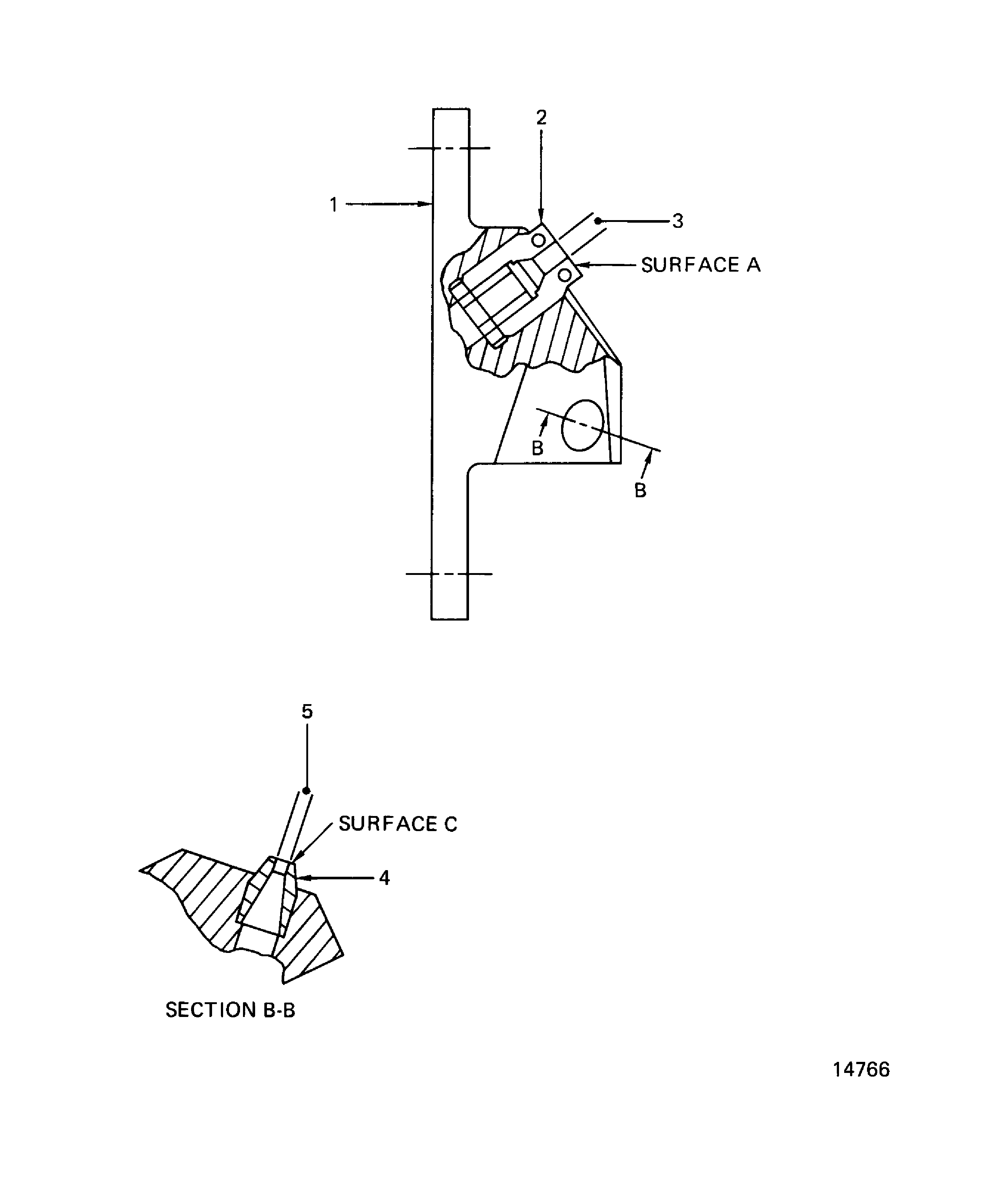 No. 4 Bearing Nozzle Housing Inspection Locations