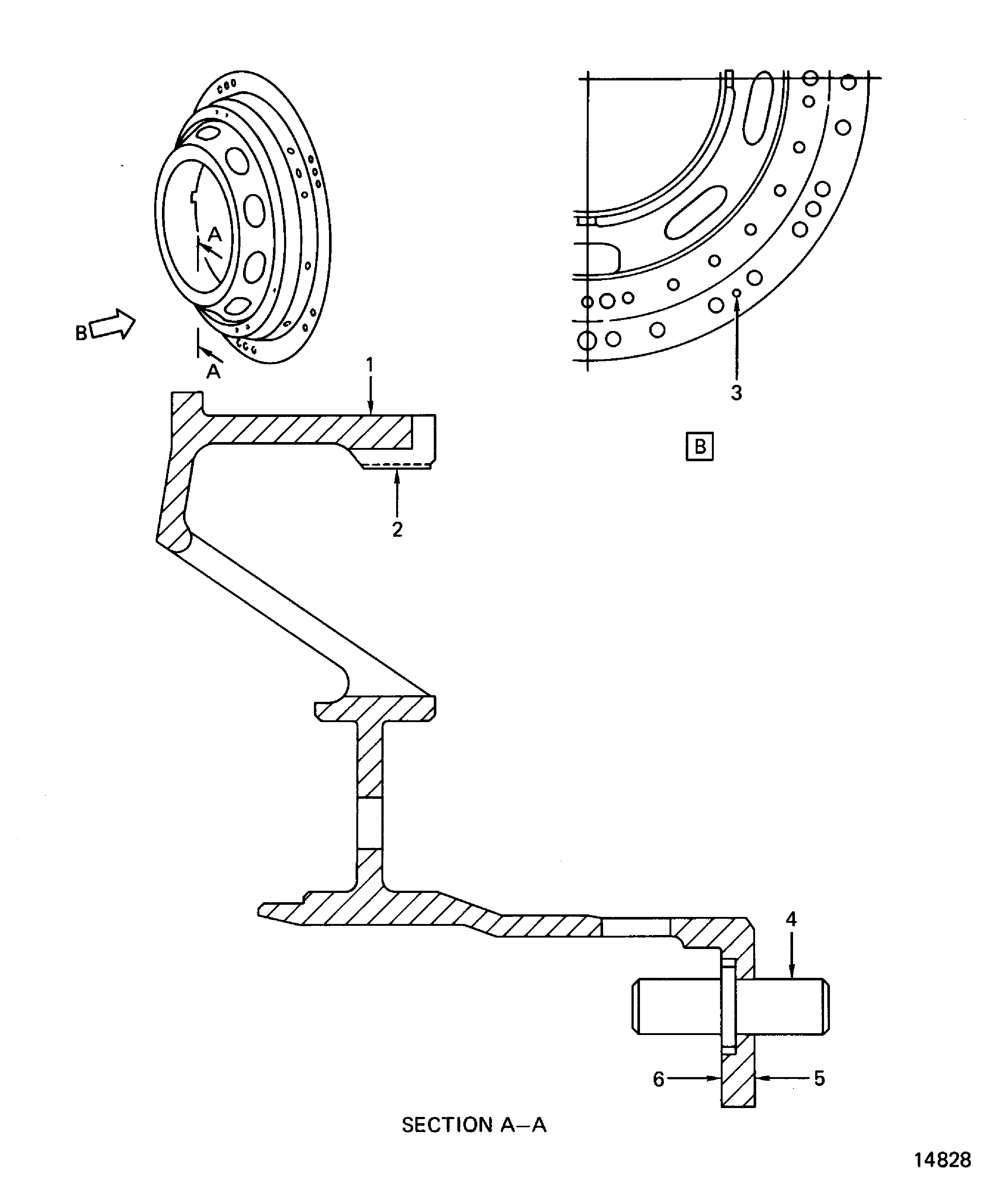 No. 4 Bearing Support Inspection Locations