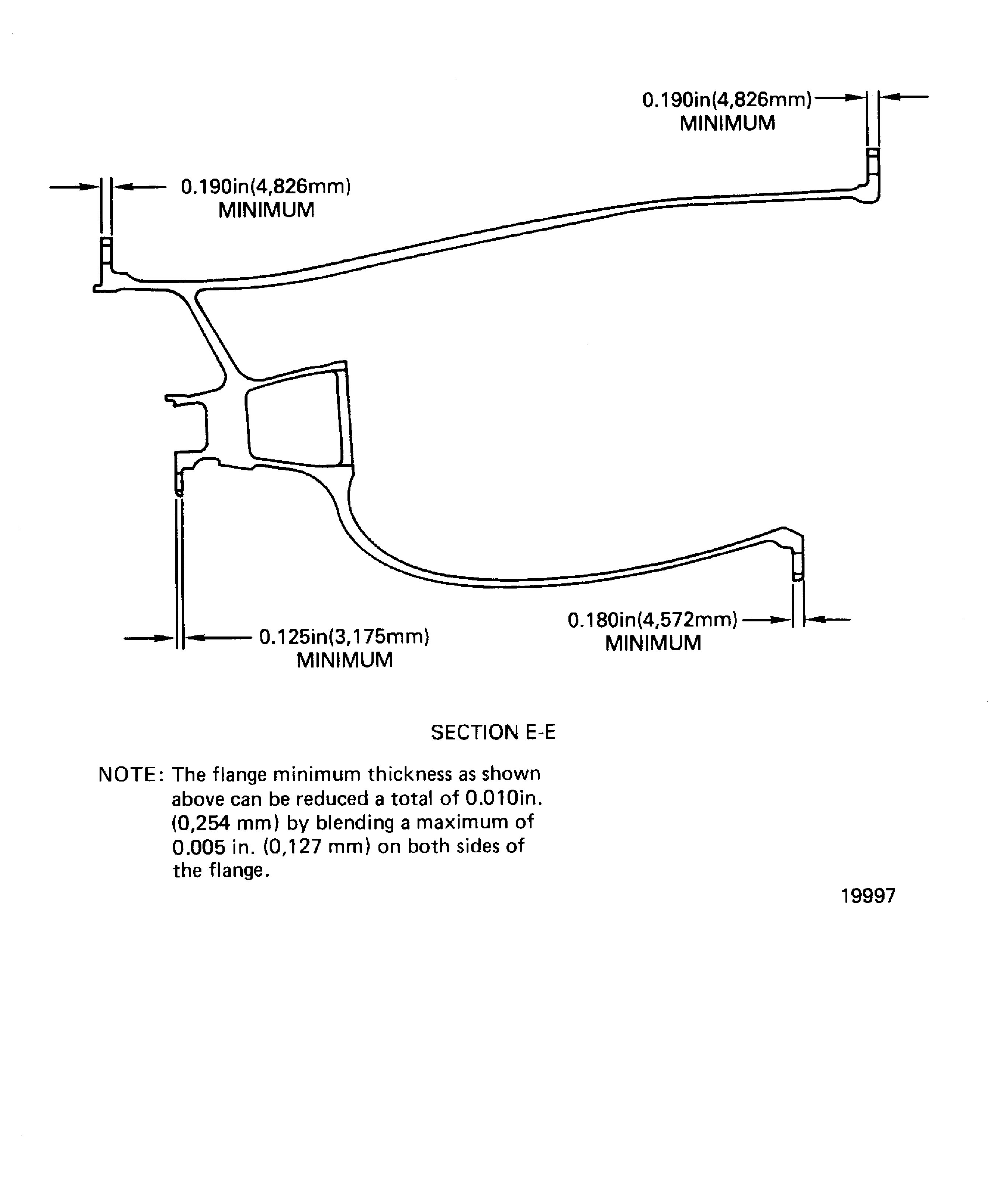Diffuser case inspection after blend repair
