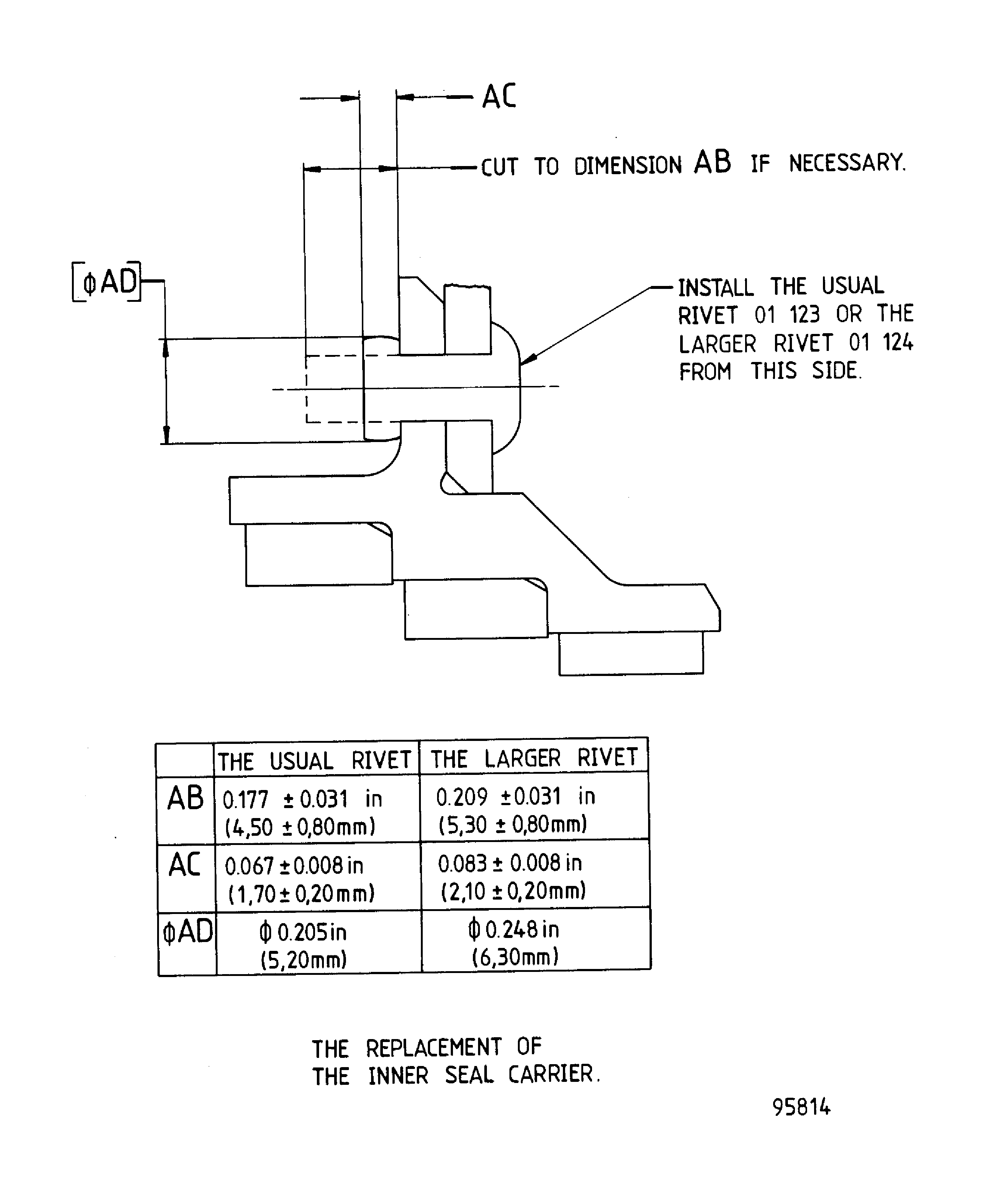 Repair Details and Dimensions - Assembly A and Assembly B