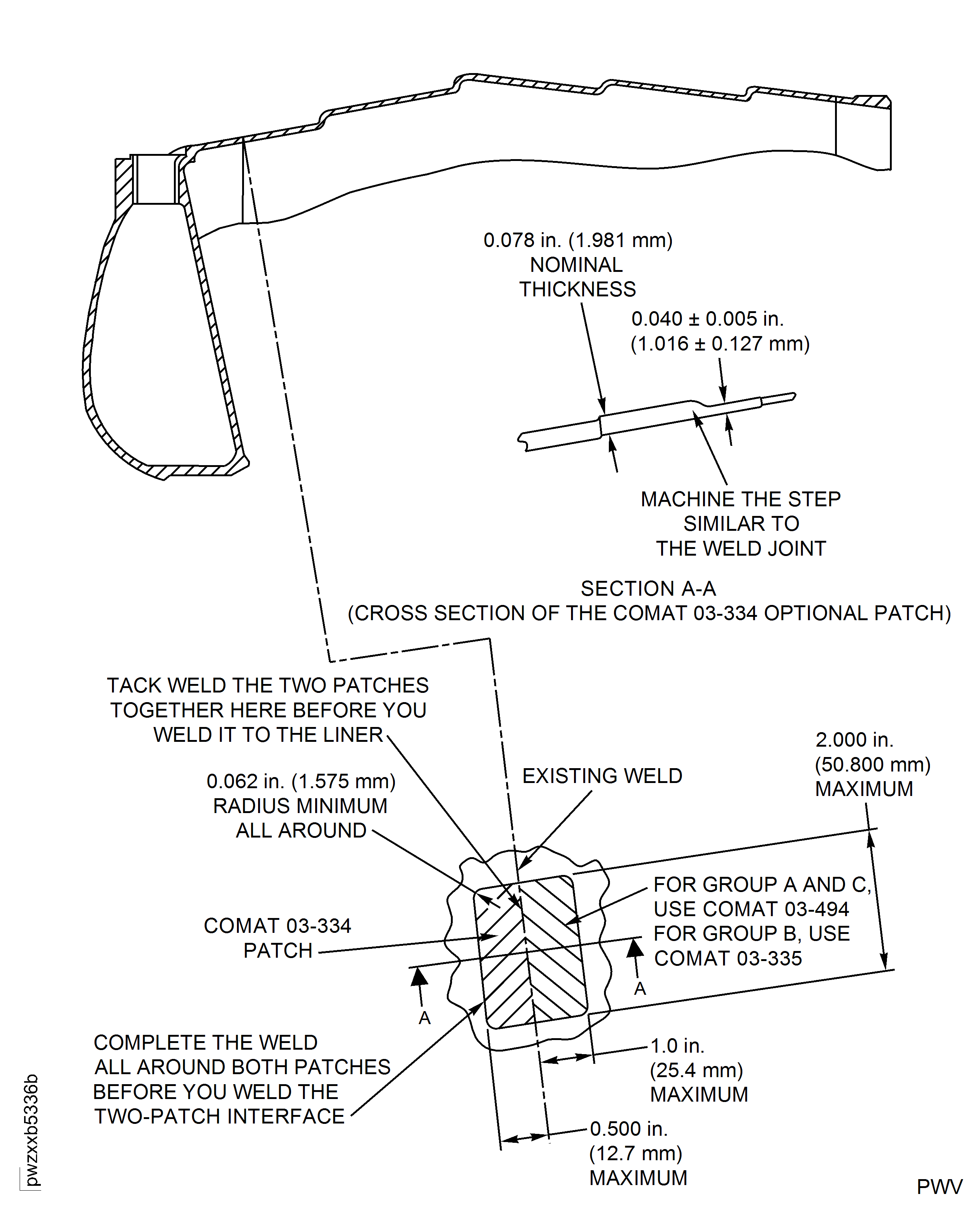 Repair Details and Dimensions