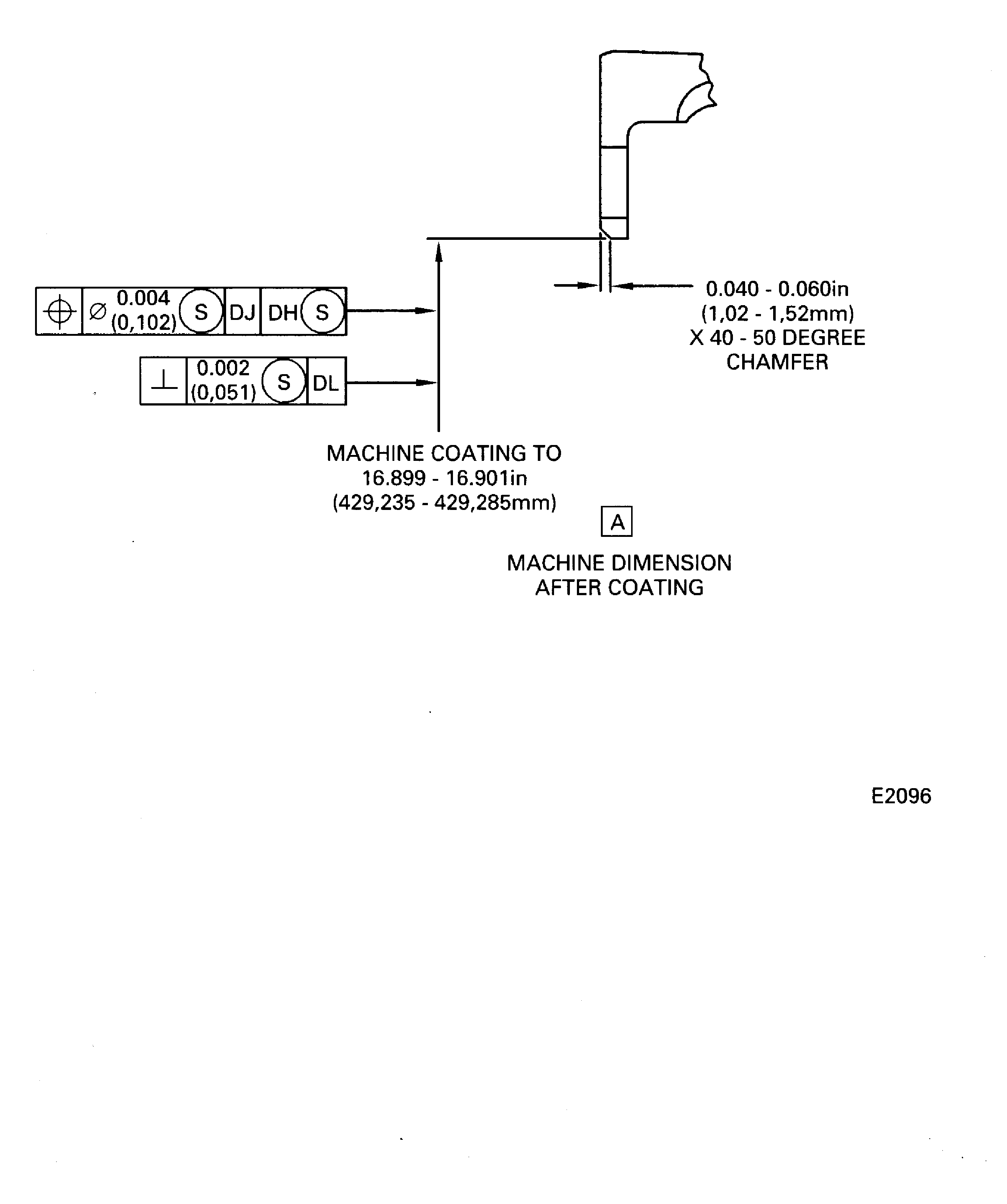 Diffuser case front inside seal diameter repair areas