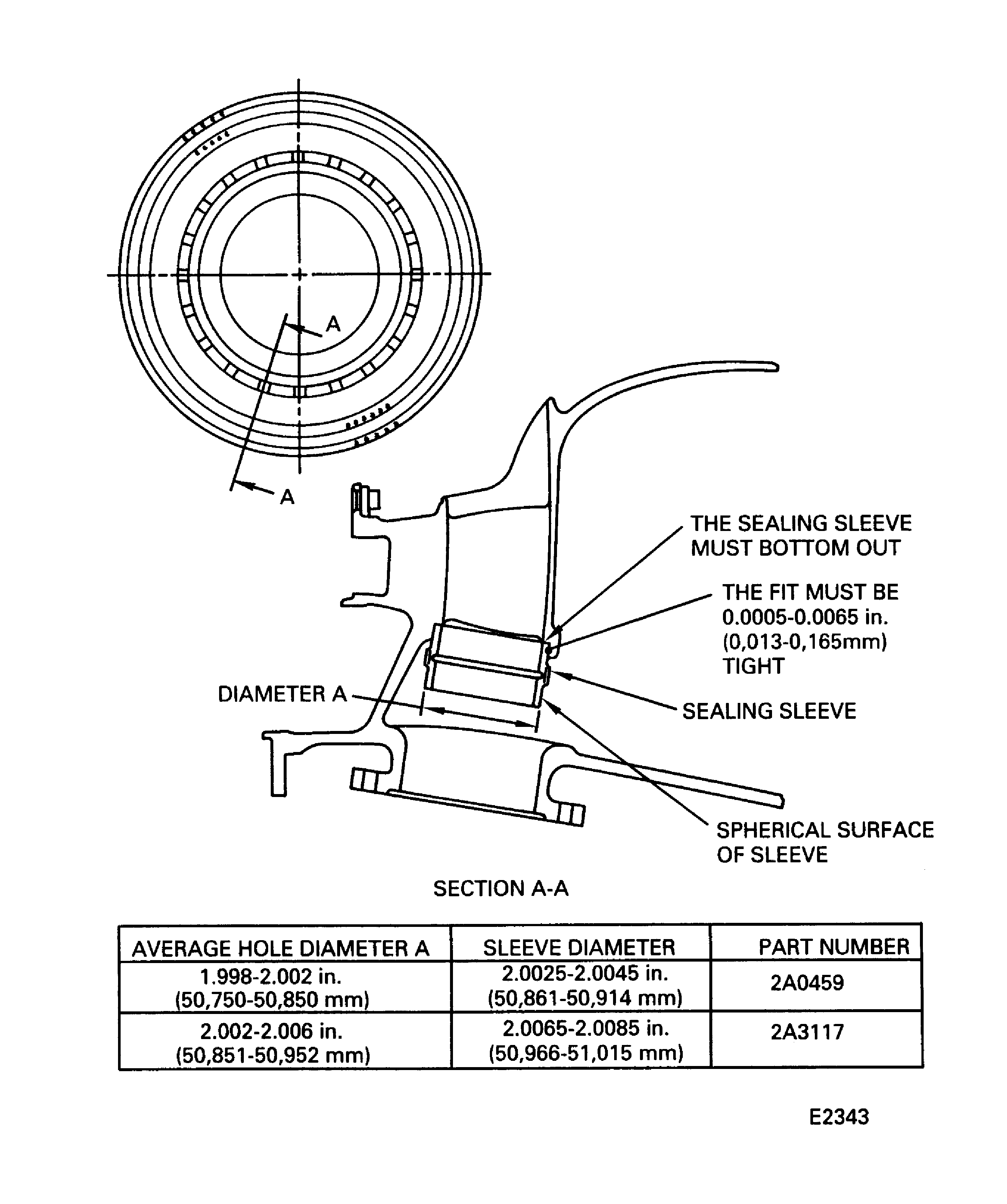 Replace the No. 4 bearing scavenge sealing
sleeve