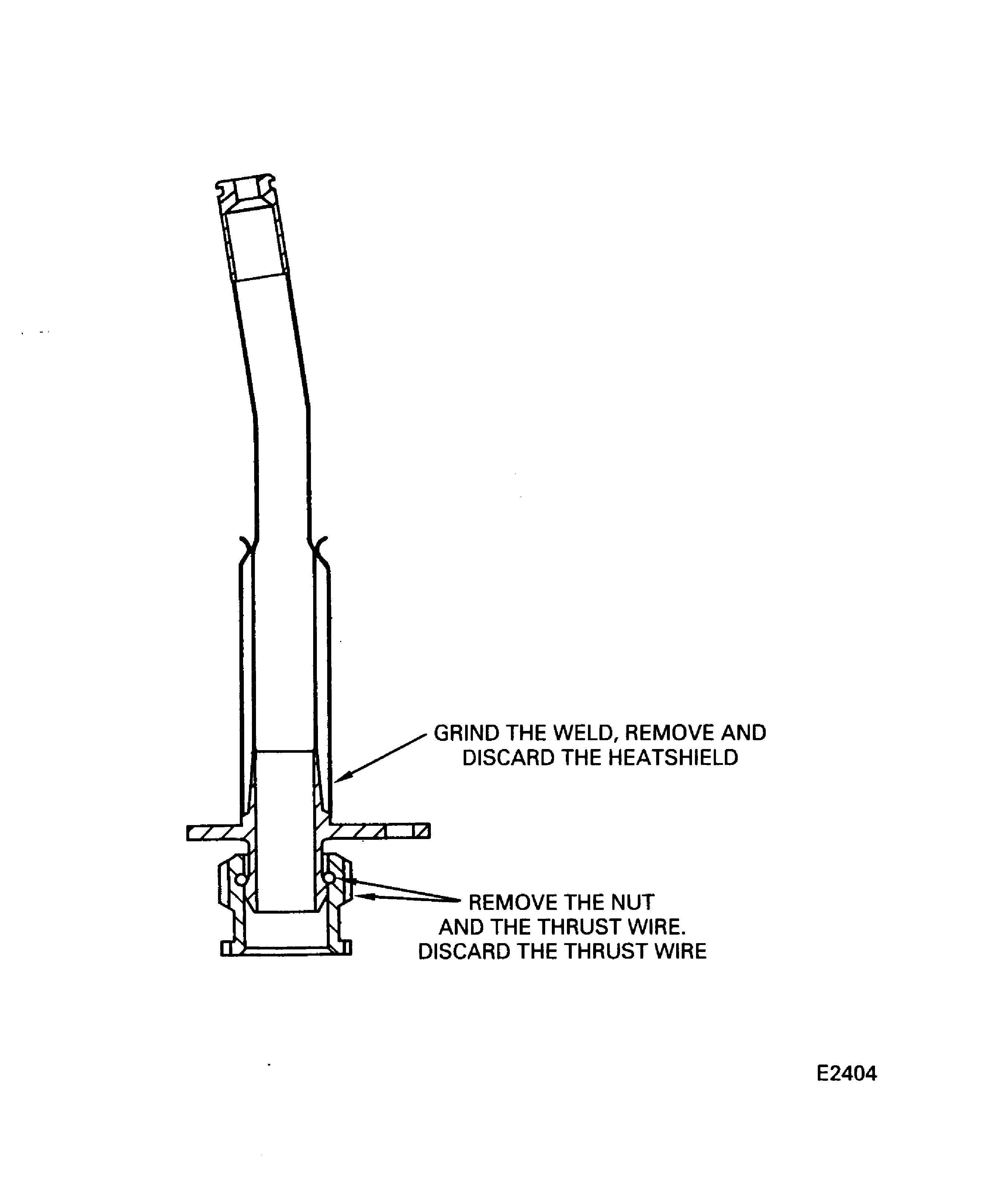 Remove the No.4 Bearing Heatshield from the No.4 Bearing Cooling Tube