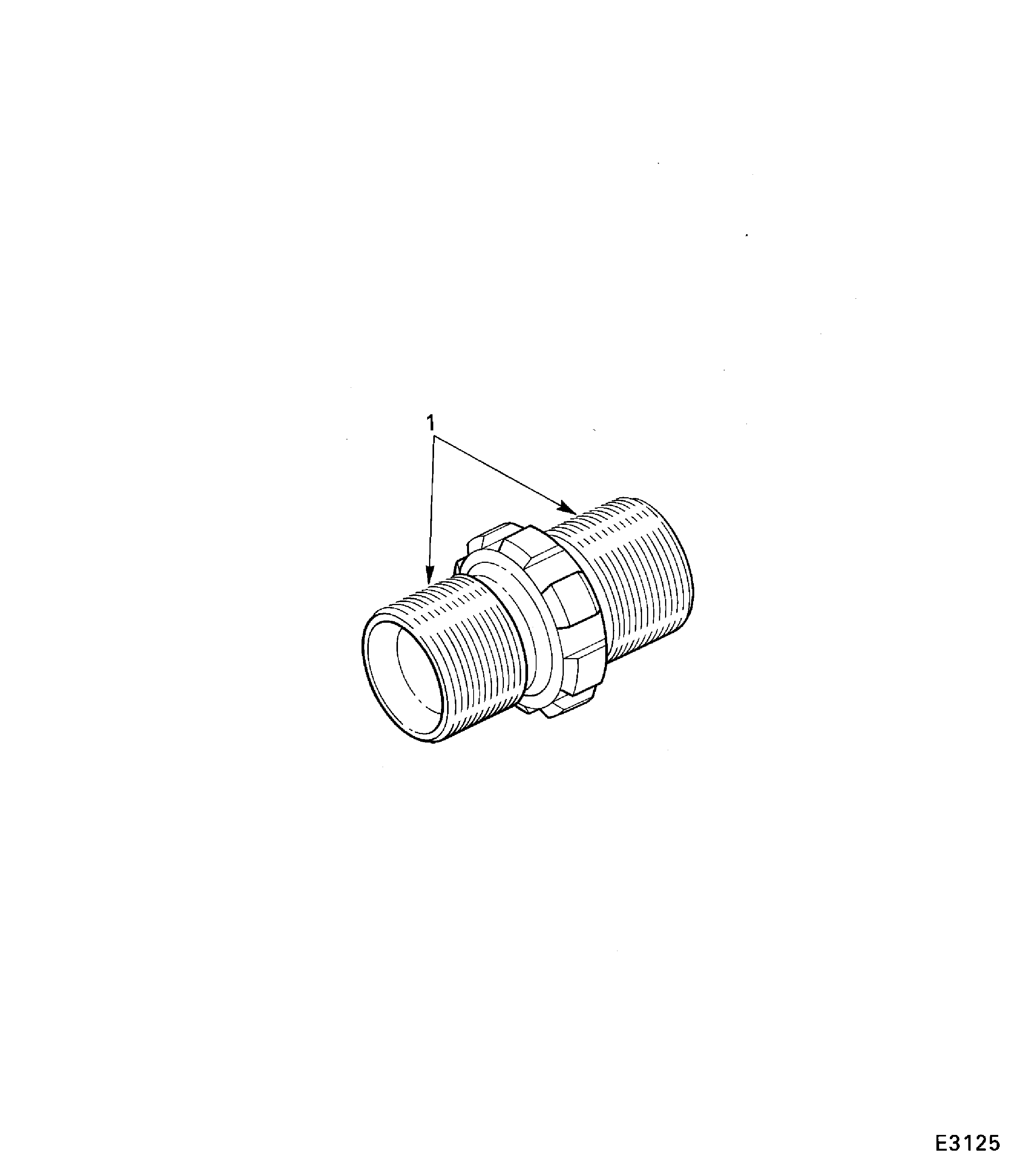 Diffuser case assembly tube connector
inspection location
