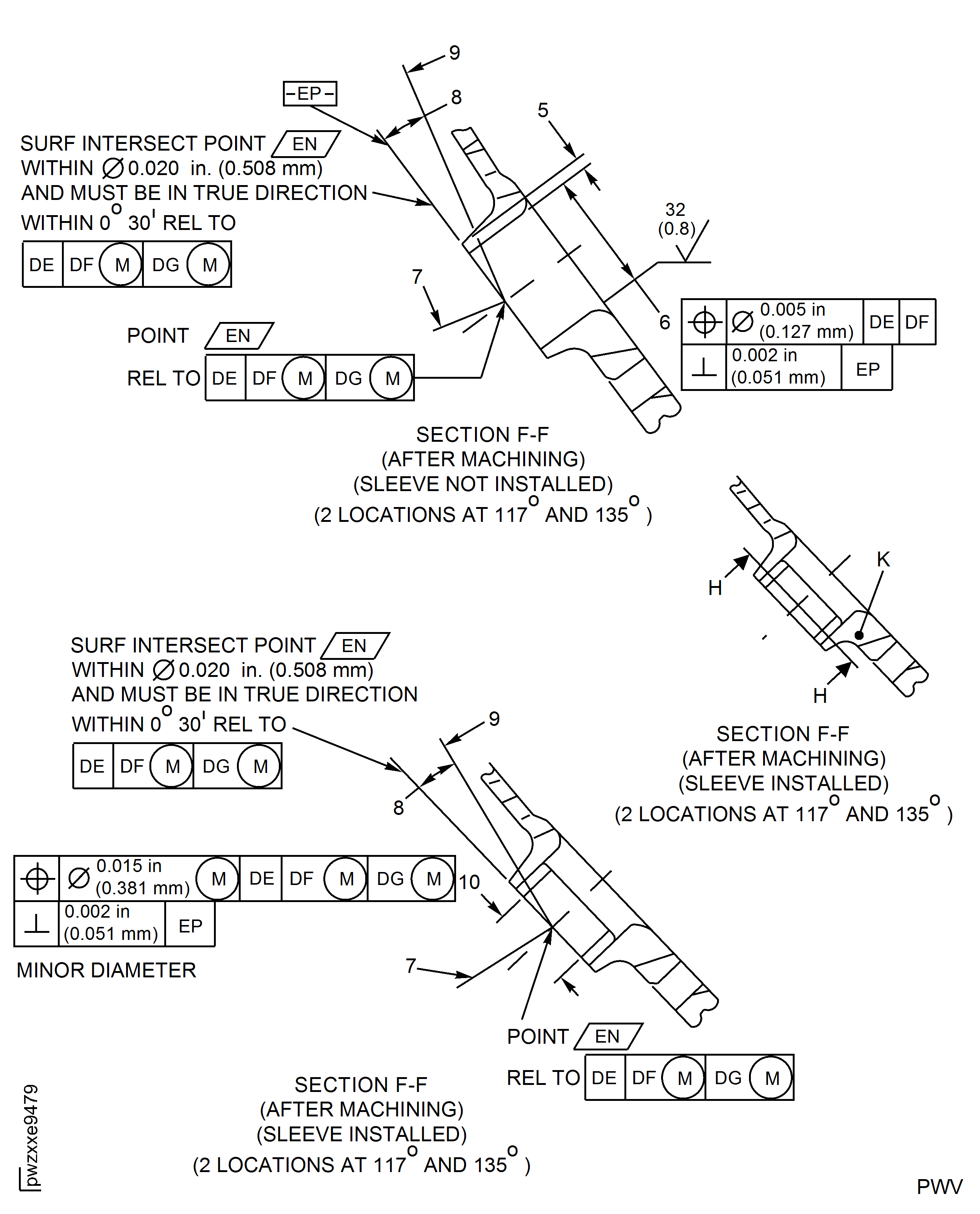 Diffuser Case Assembly, Igniter Boss Thread - Sleeve Repair