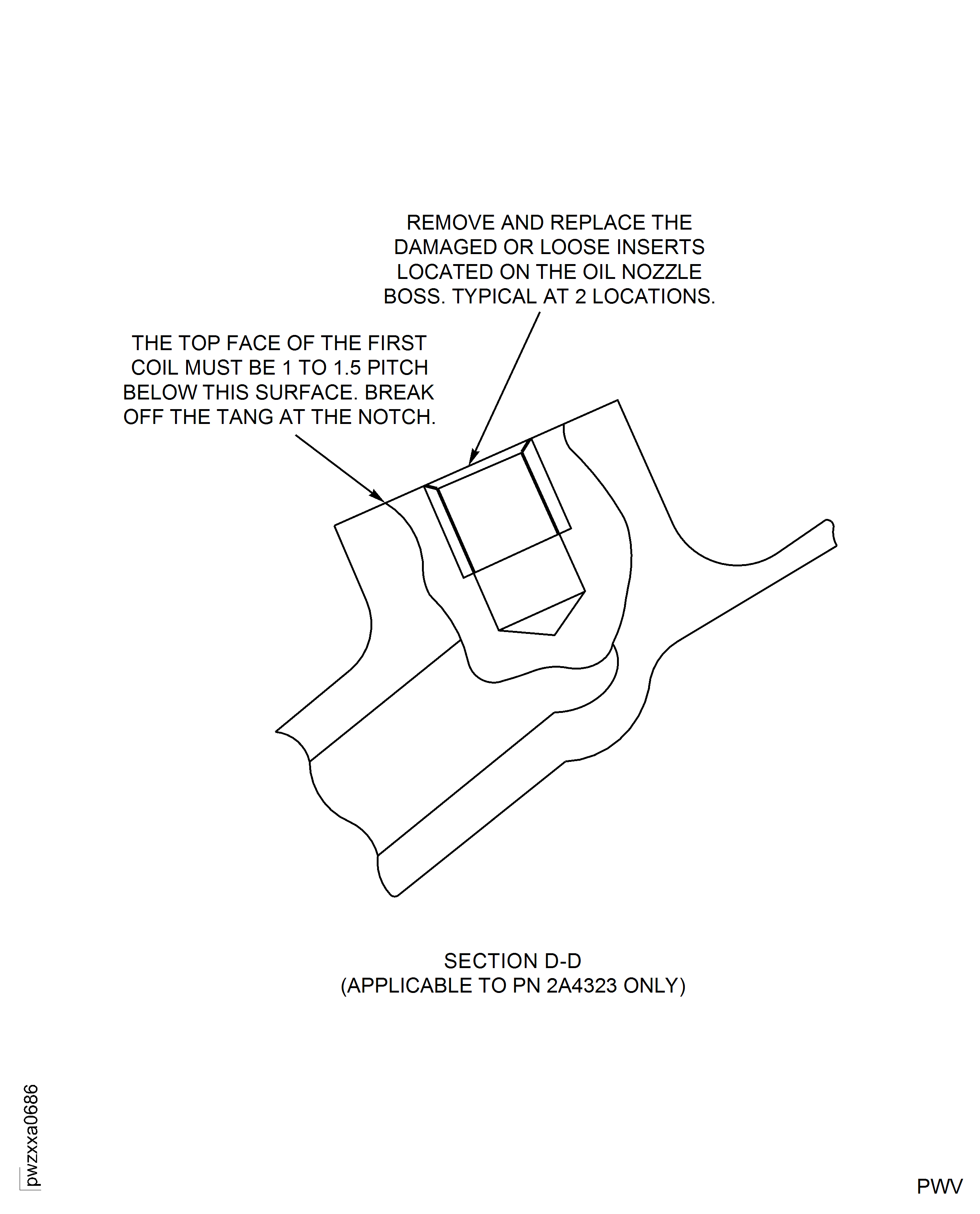 No. 4 Bearing Seal Support Assembly Insert Replacement