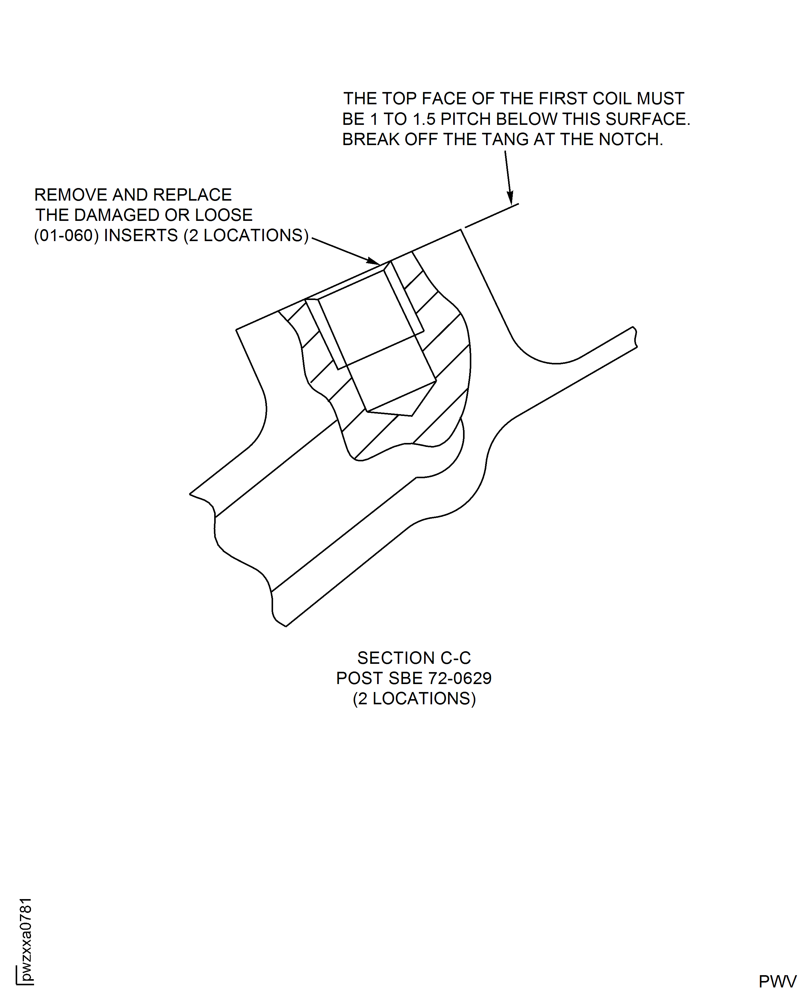 No. 4 Bearing Seal Support Assembly Insert Replacement
