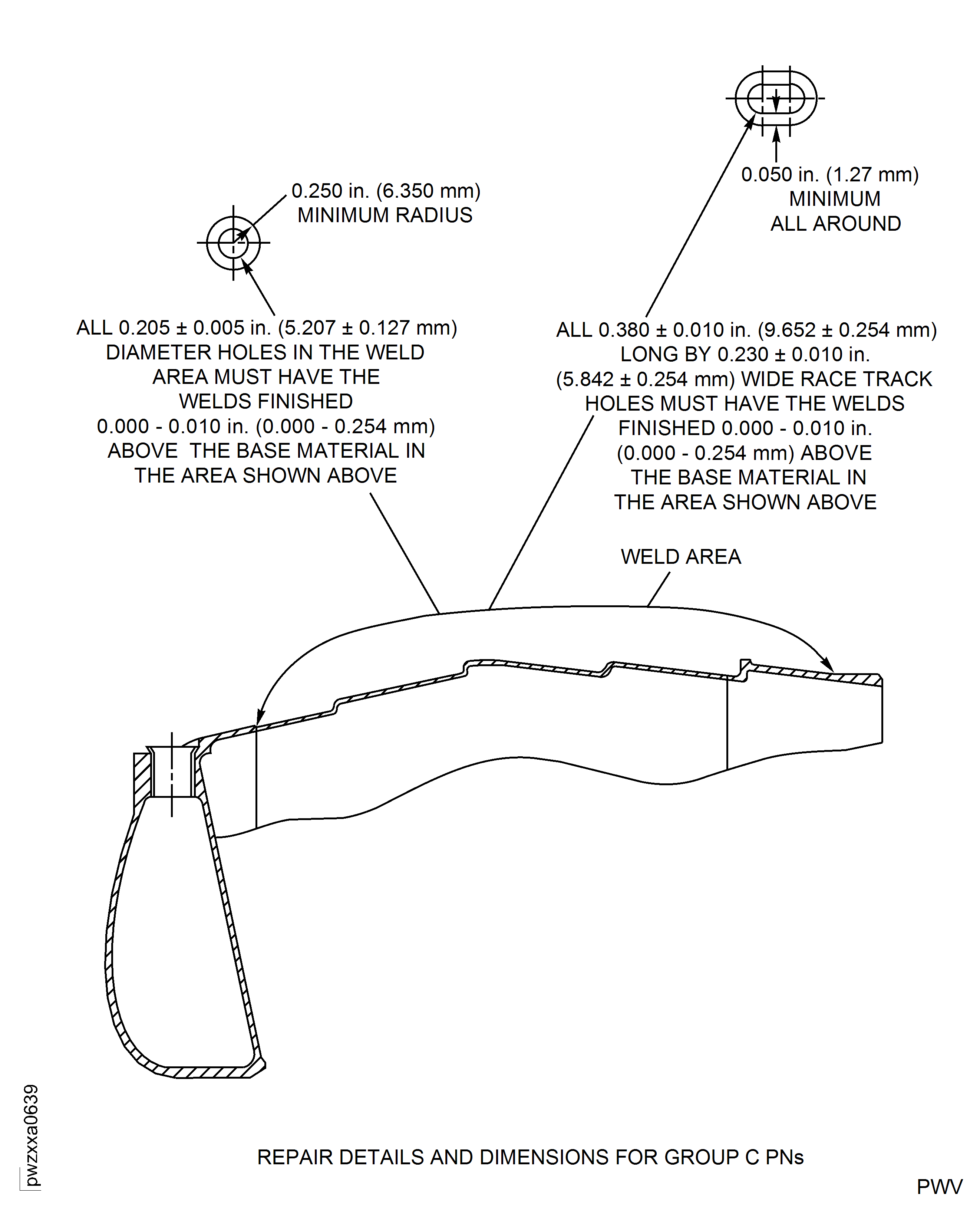 Repair Details and Dimensions