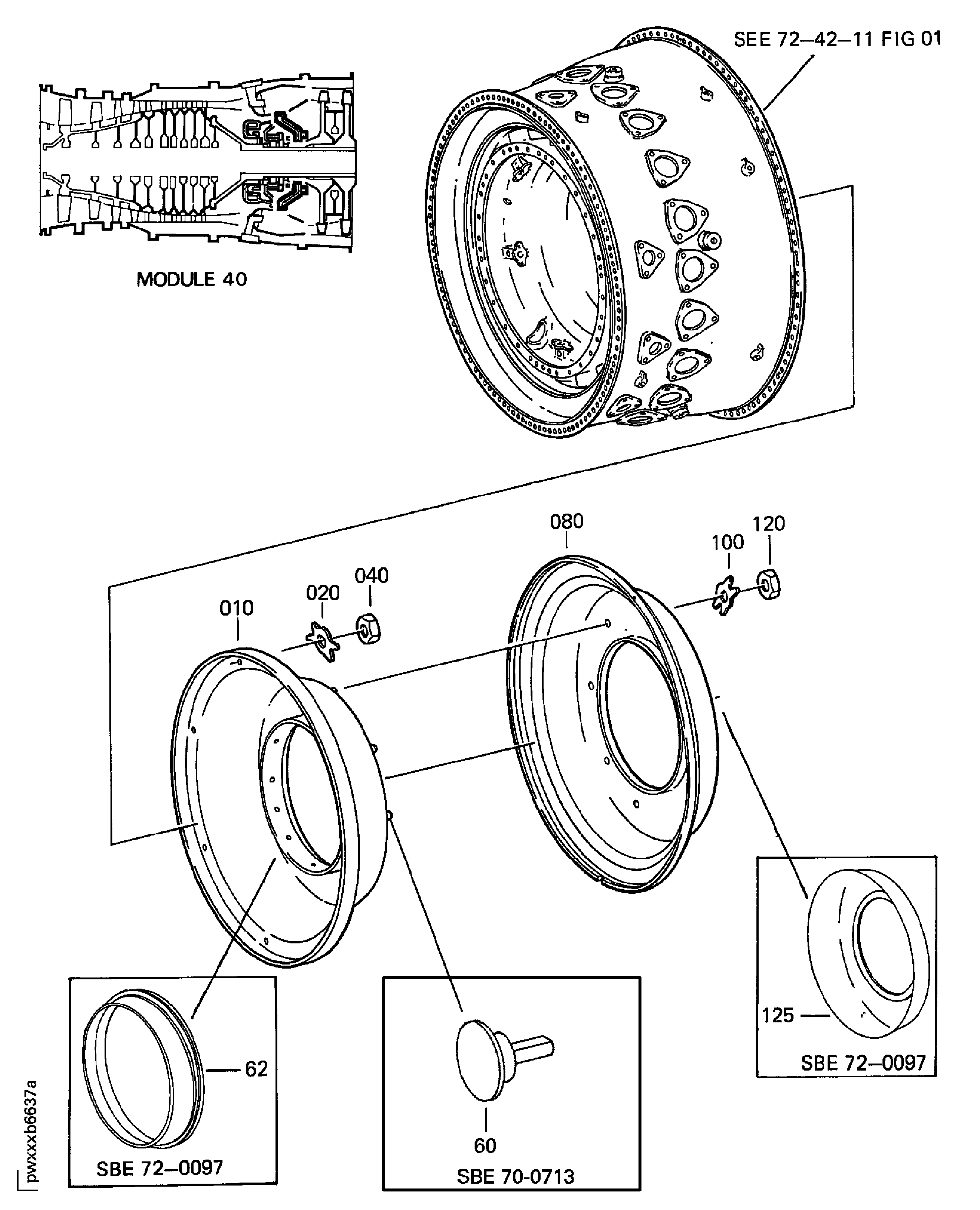 NO.4 BEARING REAR COOLING DUCT