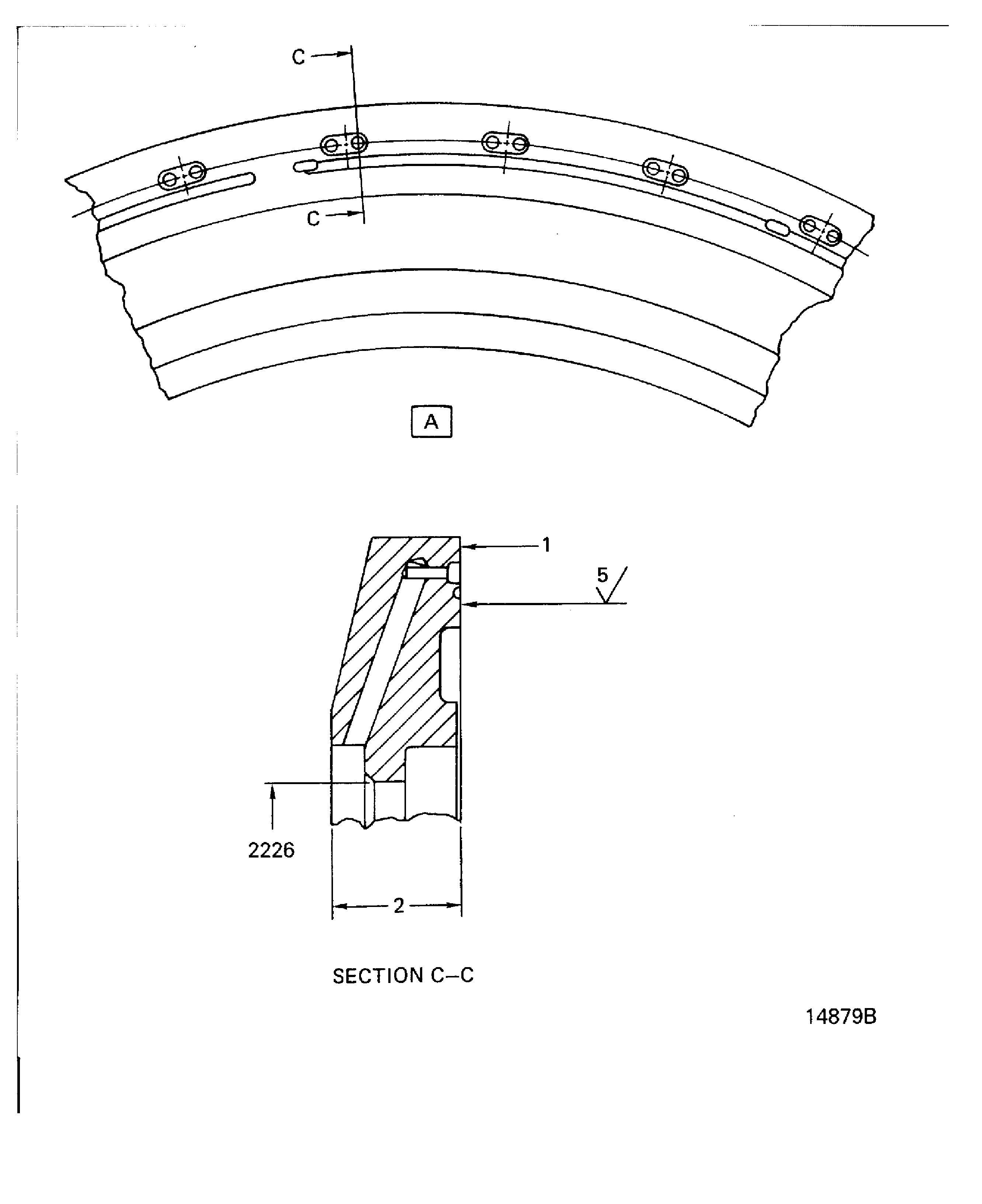 No. 4 bearing rear seal seat inspection locations