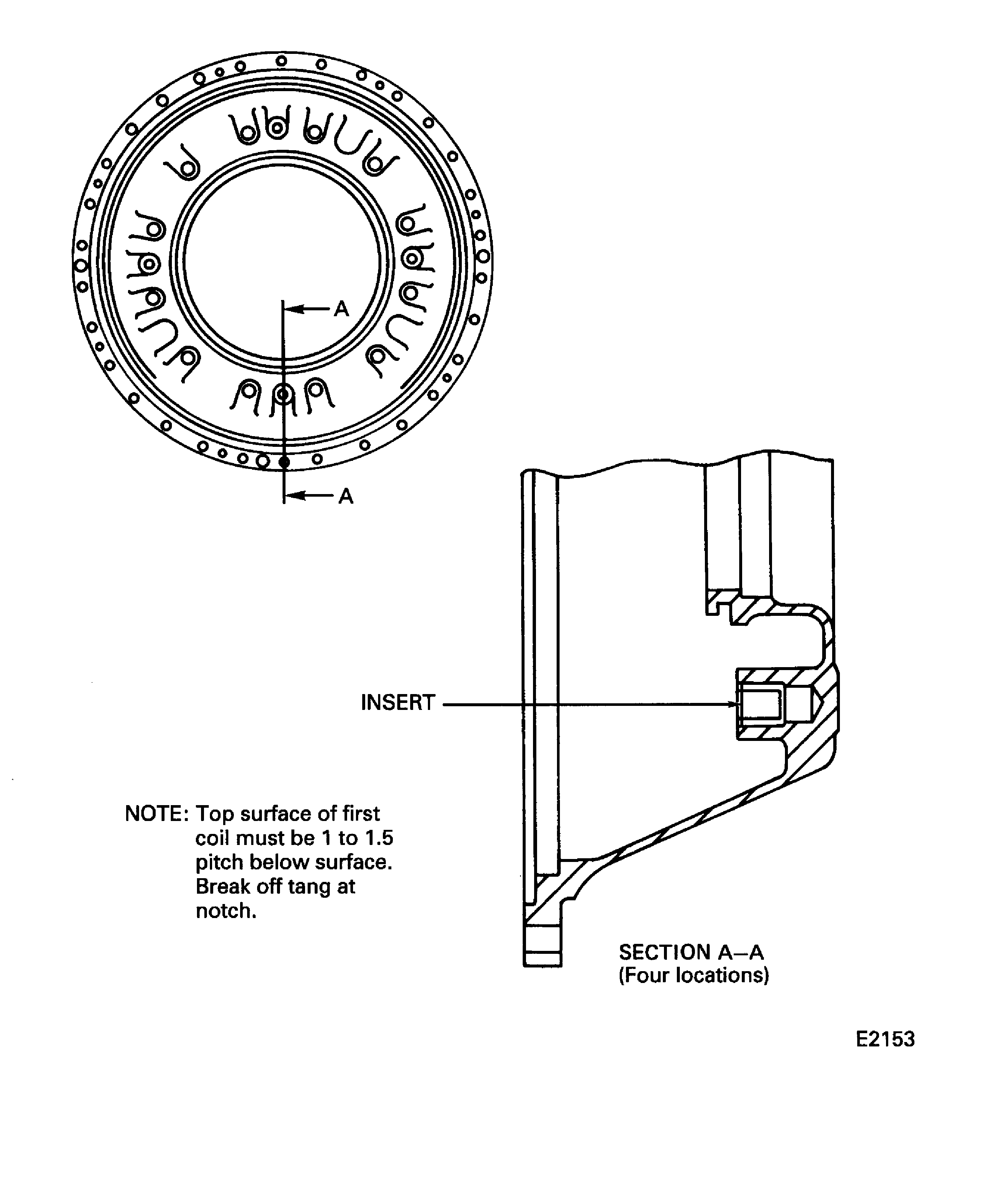 No. 4 bearing seal ring holder assembly insert replacement