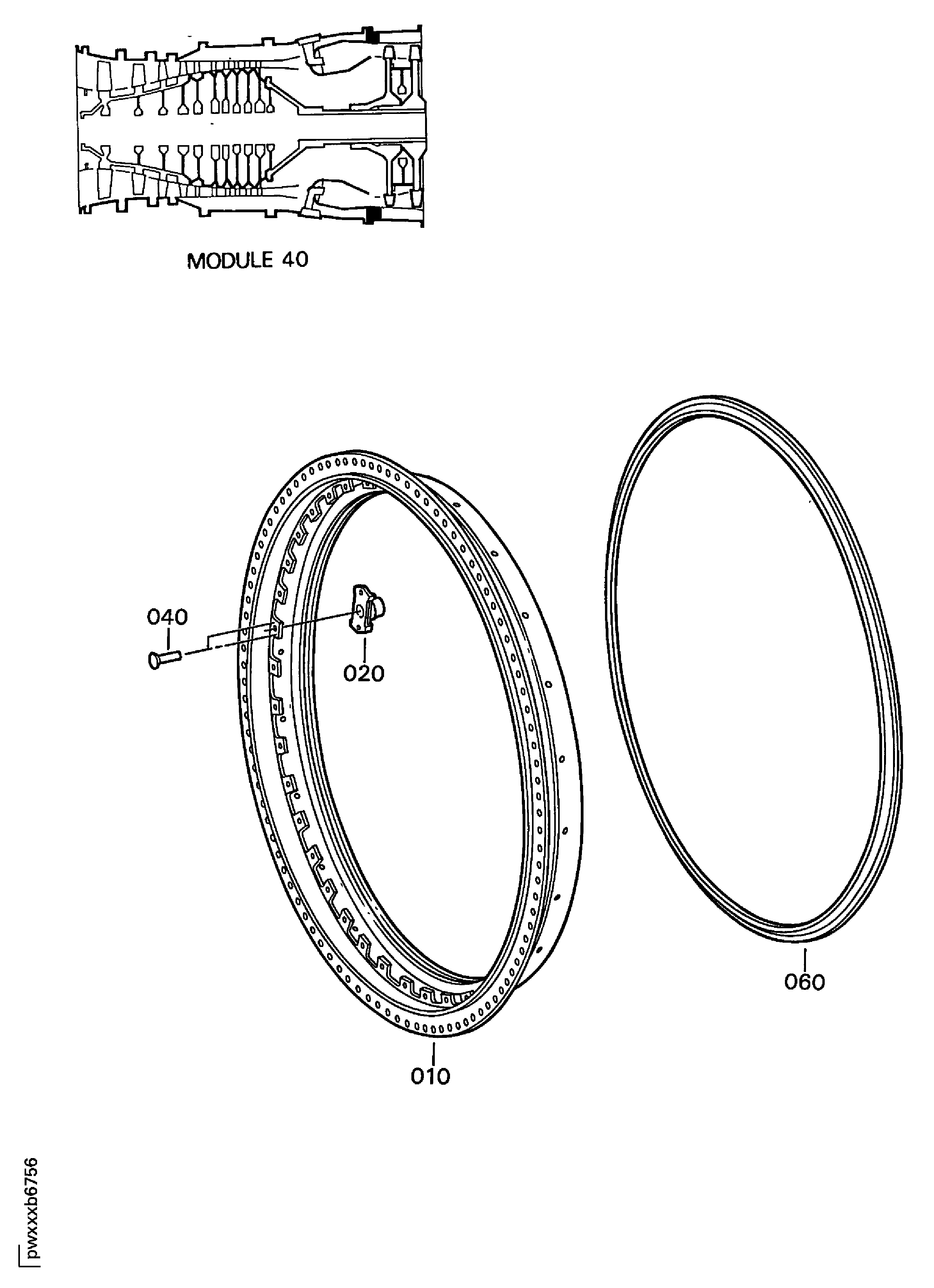 STAGE 1 HPT SUPPORT ASSEMBLY