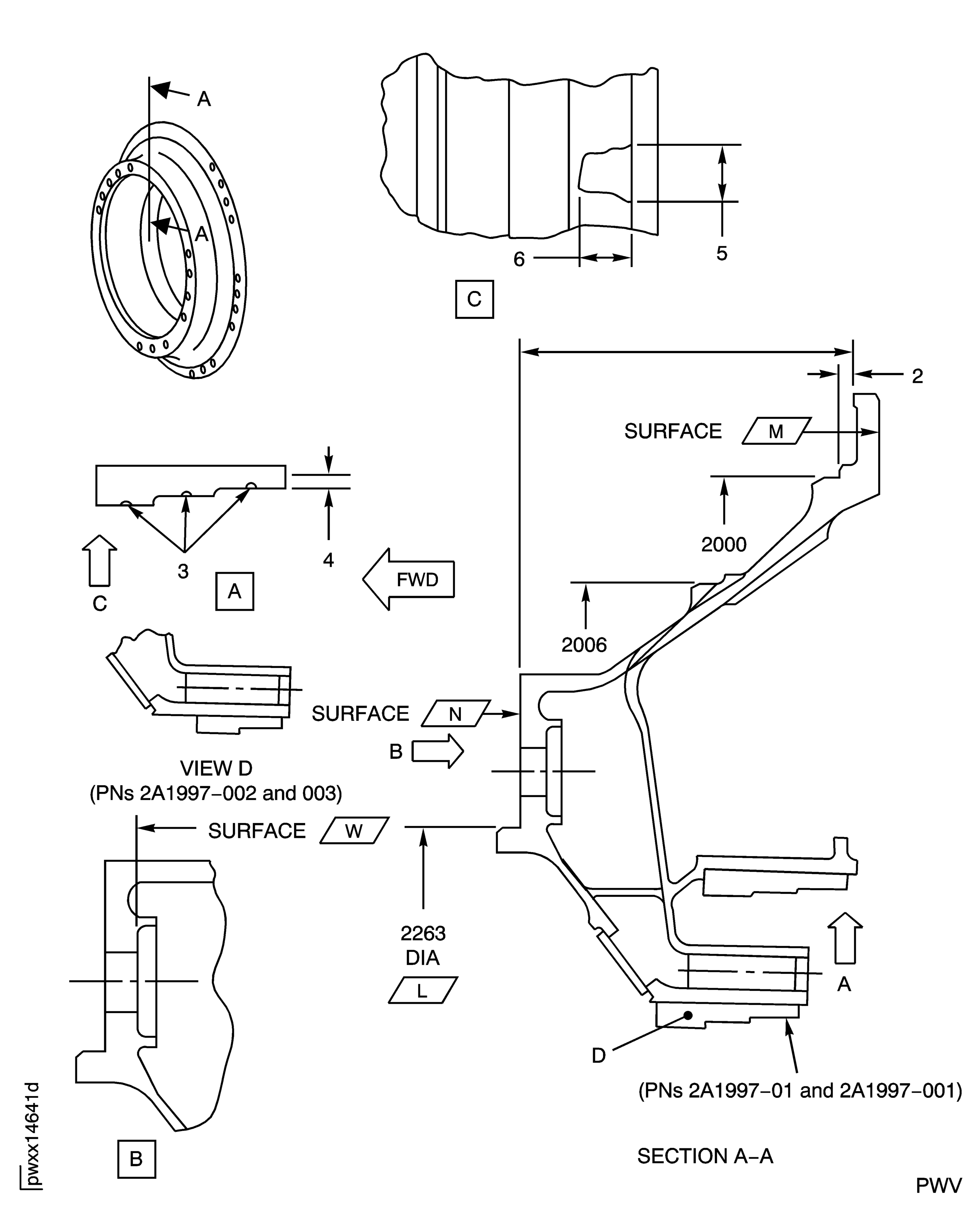 Stage 1 HPT Cooling Duct Inspection Locations