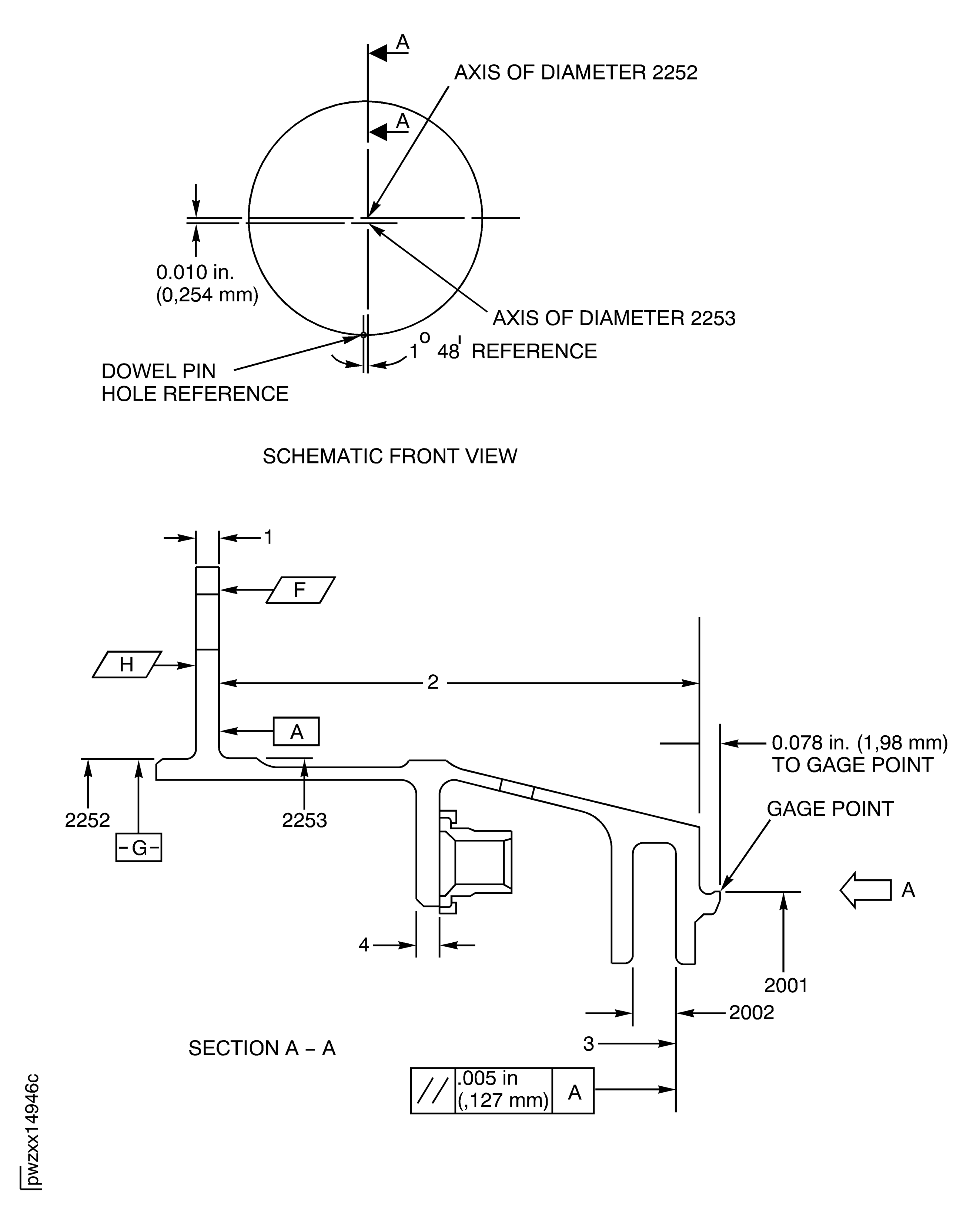 Stage 1 HPT Support Assembly Inspection Locations