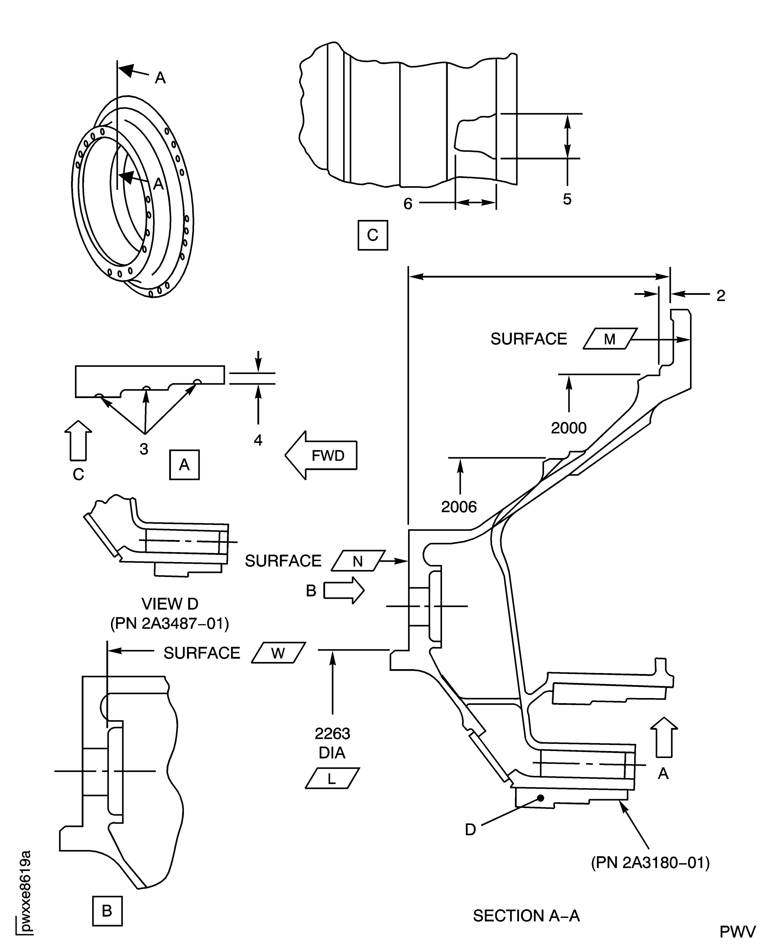 Stage 1 HPT Cooling Duct Inspection Location
