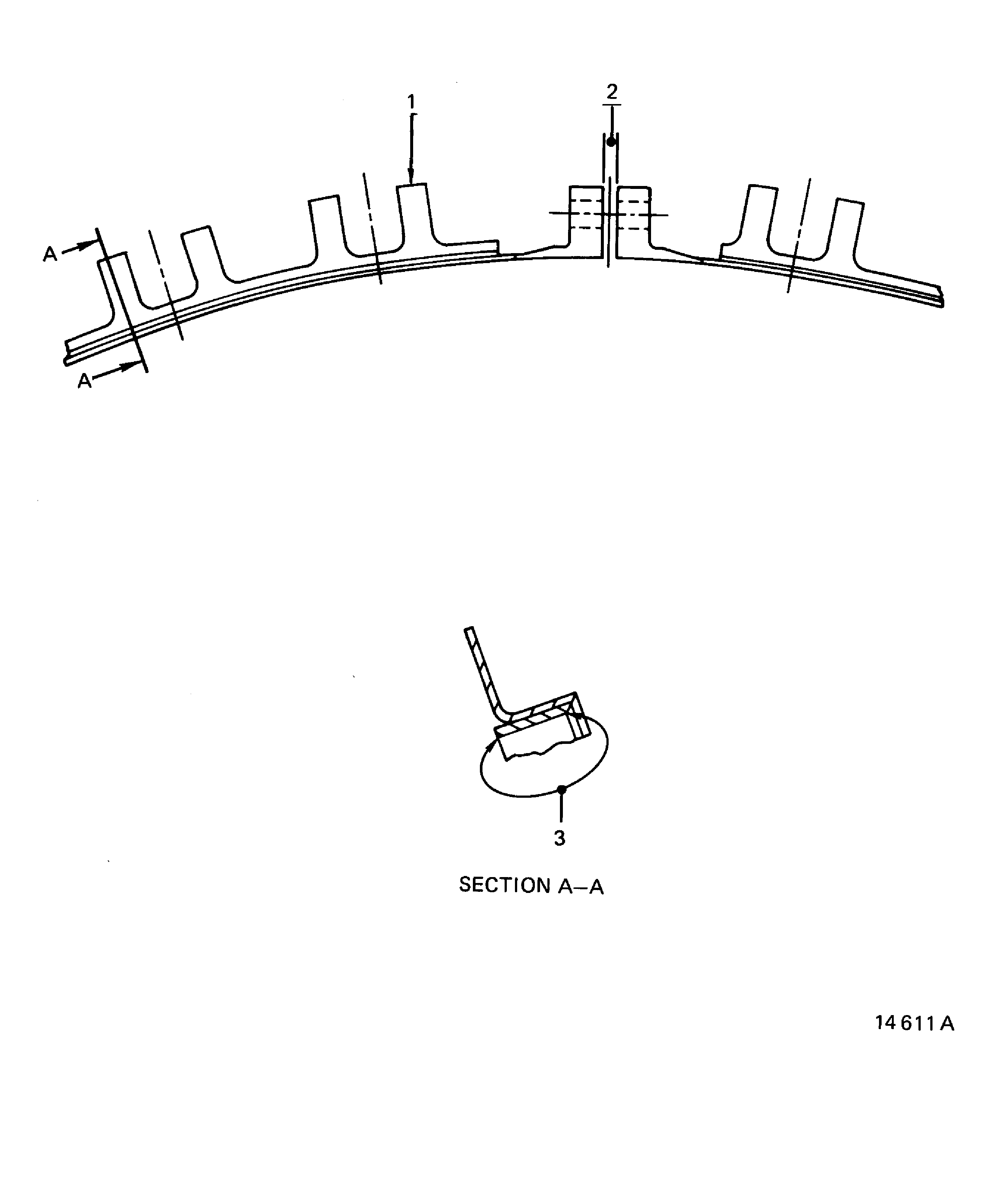 Stage 1 HPT outer seal assembly inspection locations