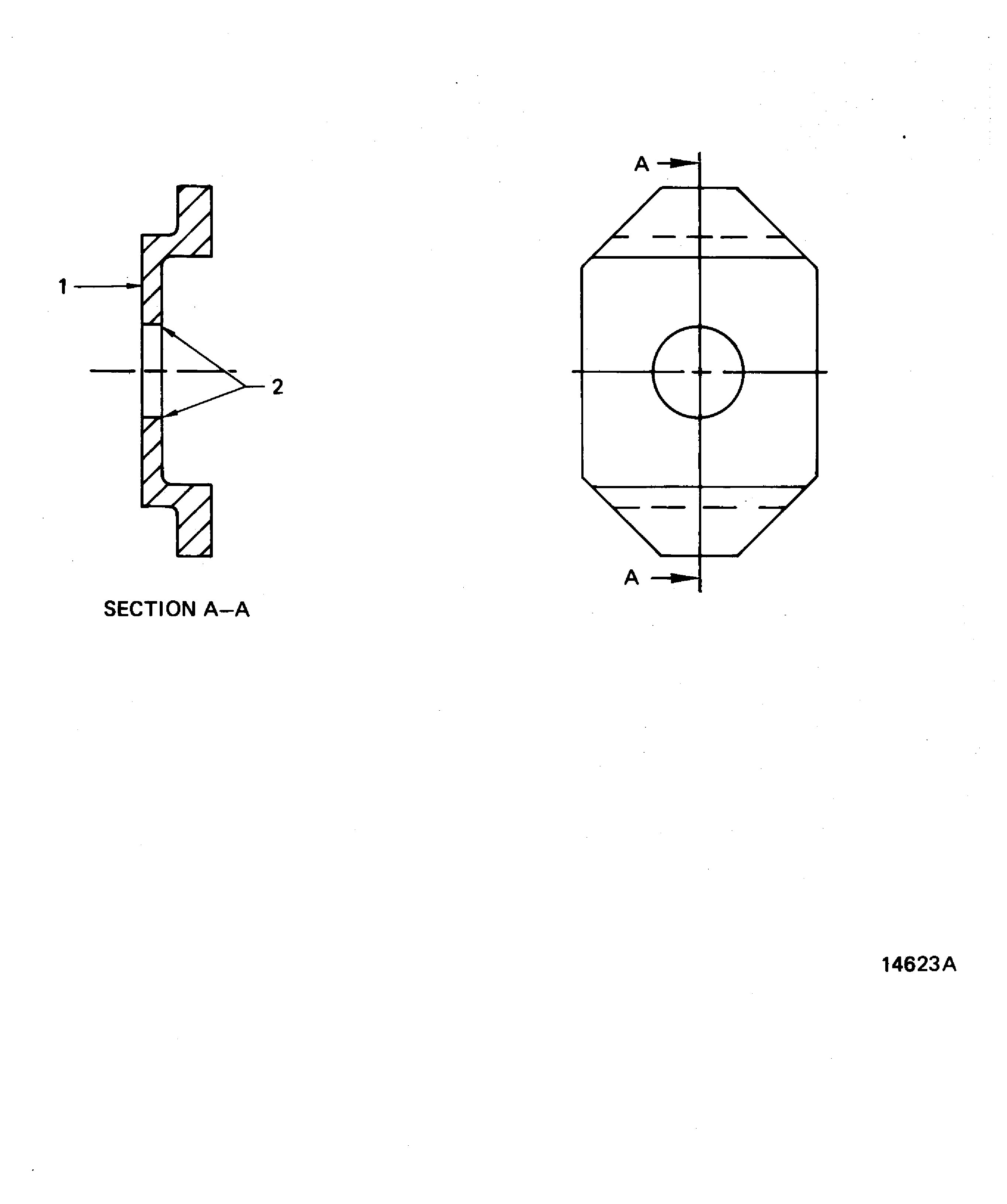 Location at stage 1 HPT duct stop