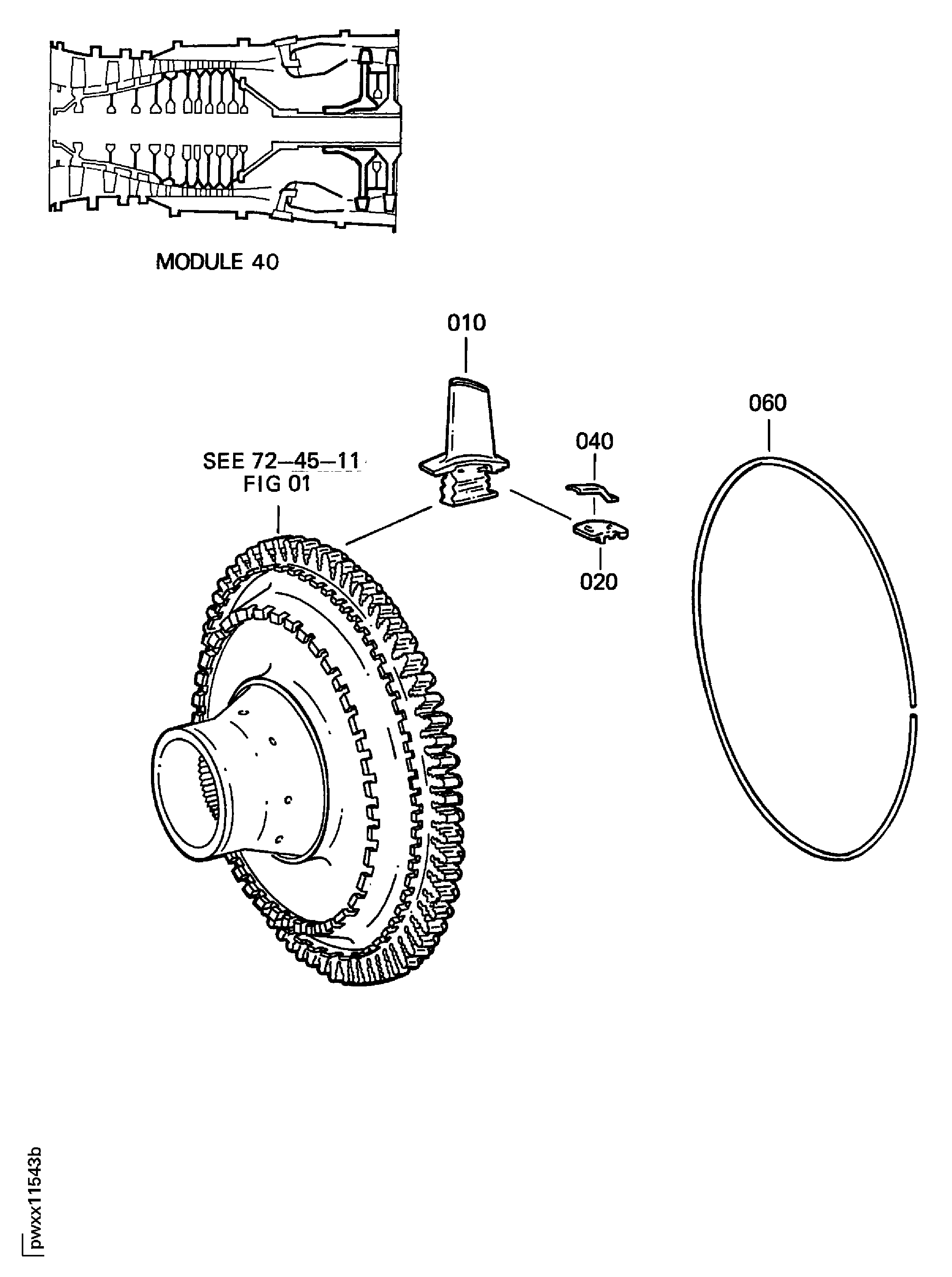 STAGE 1 HPT BLADE ASSEMBLY