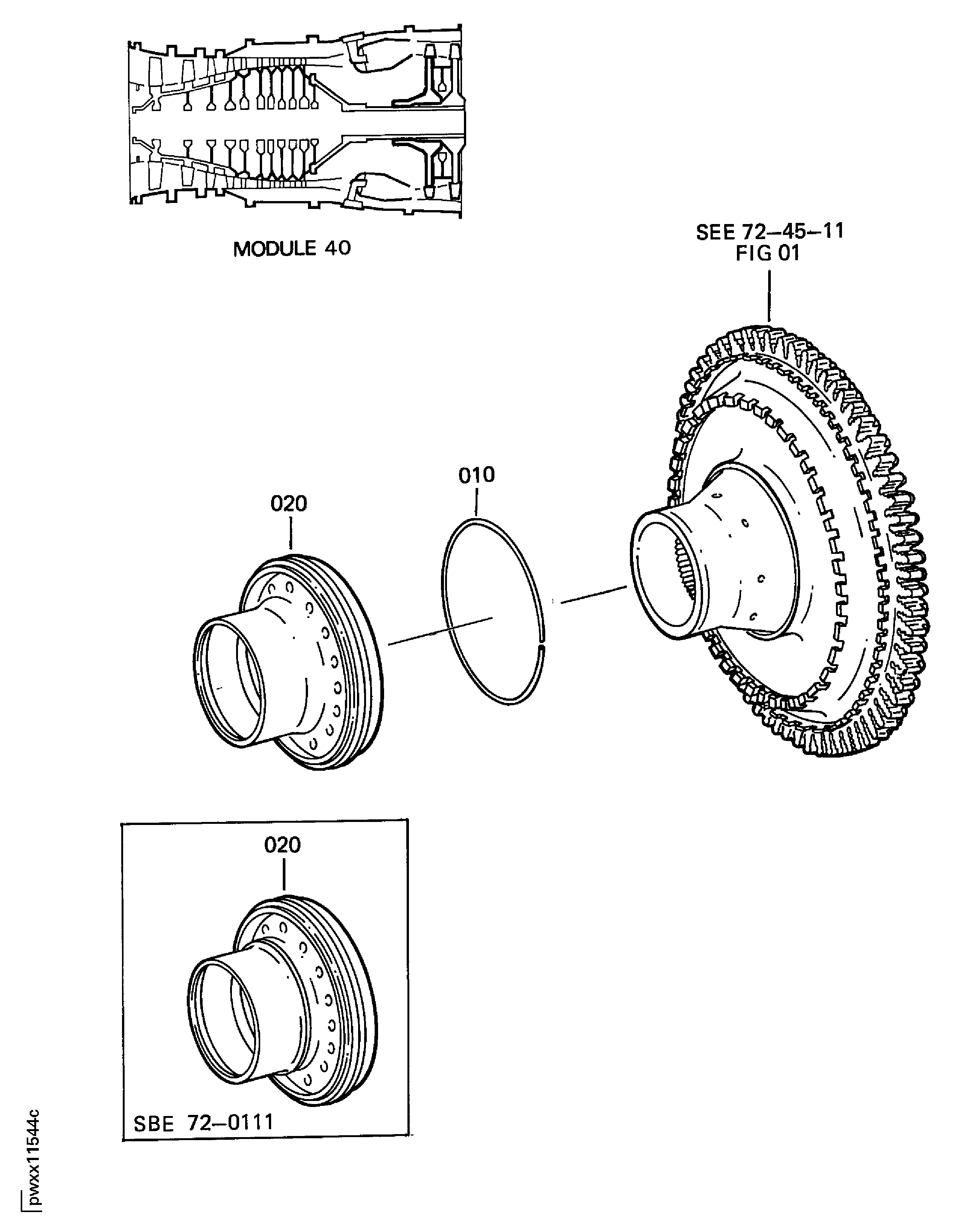STAGE 1 HPT AIR SEAL (INNER)