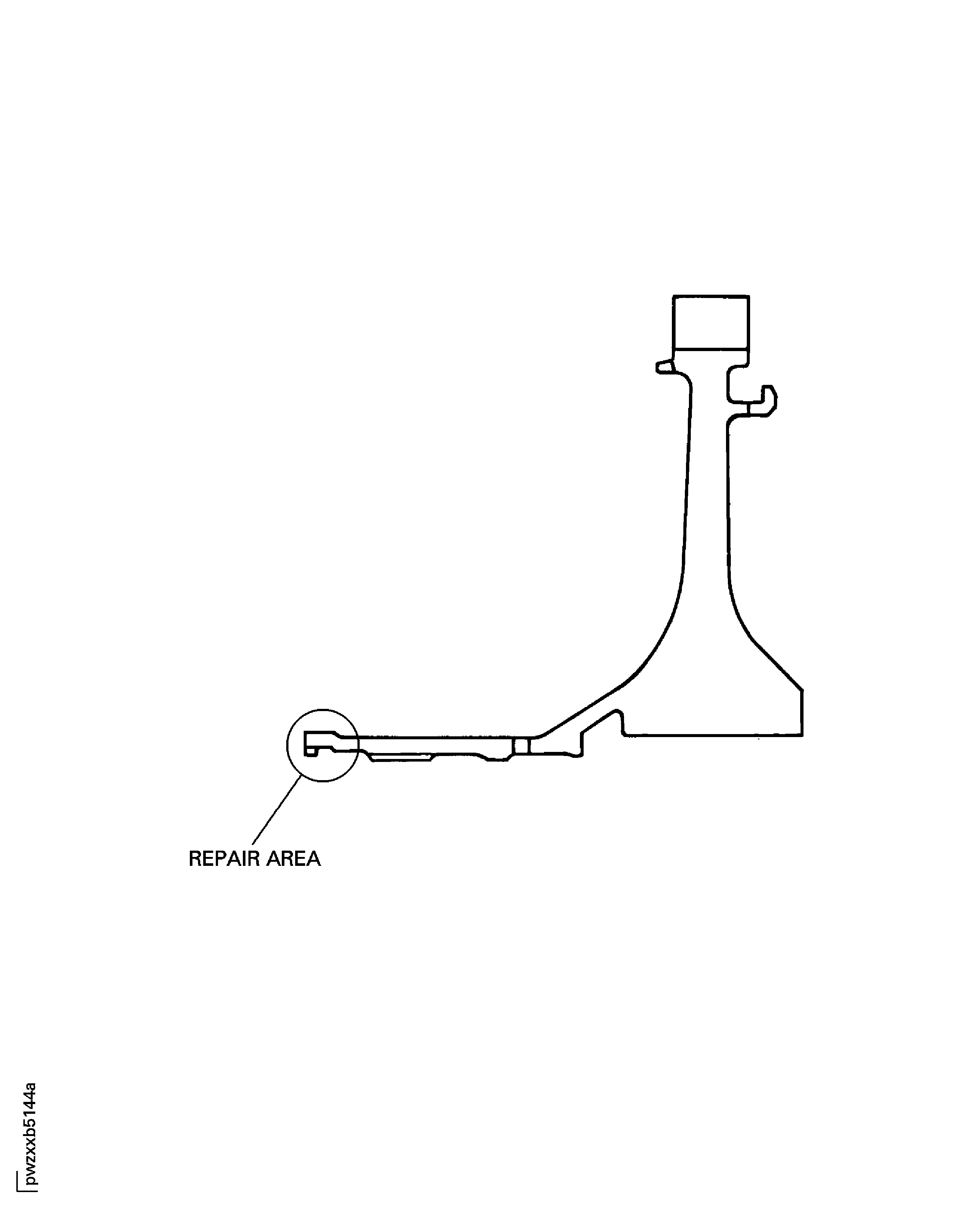 Stage 2 turbine hub machine repair areas