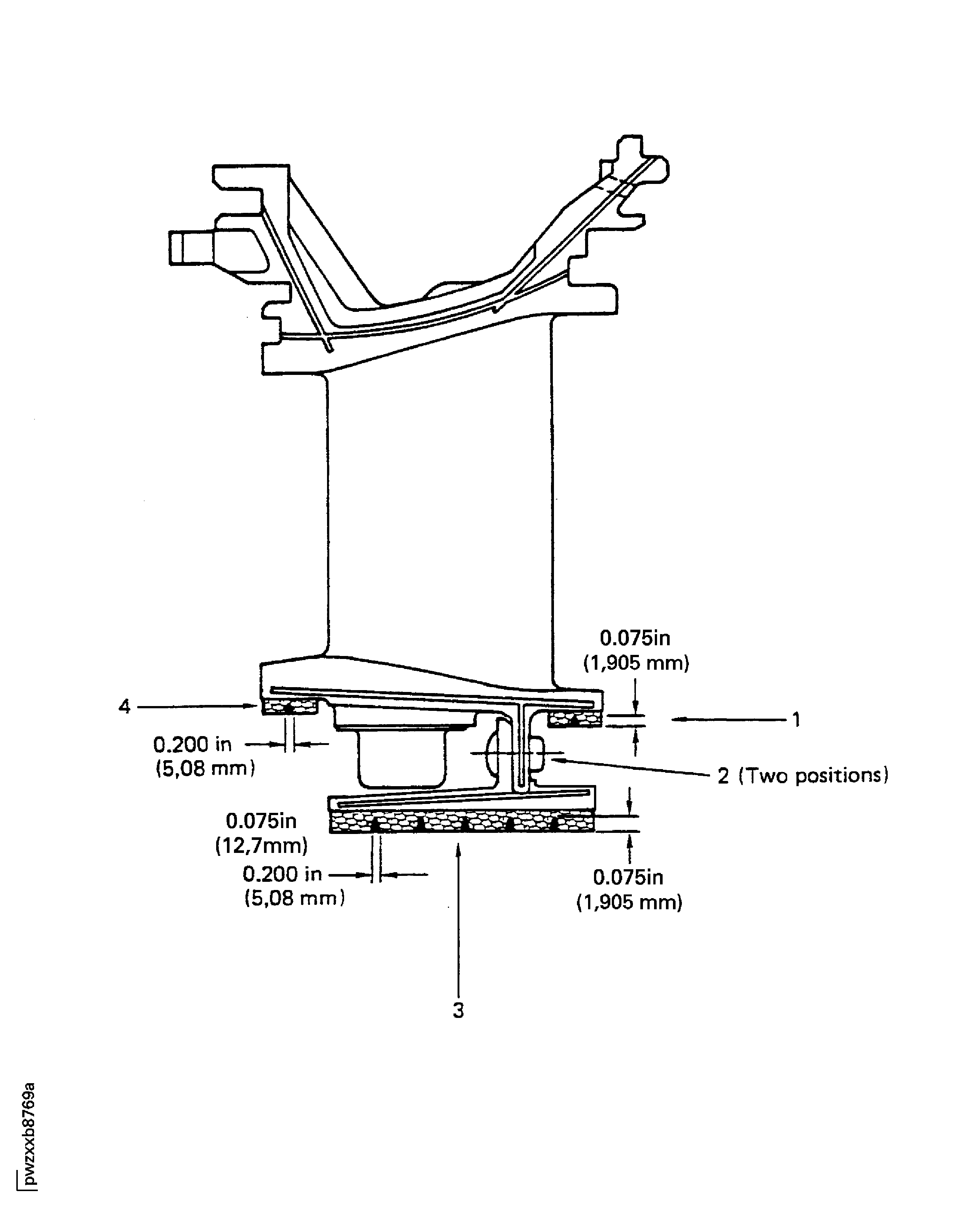 Stage 2 HPT Ring Segment and Vane Cluster Honeycomb Inspection Locations