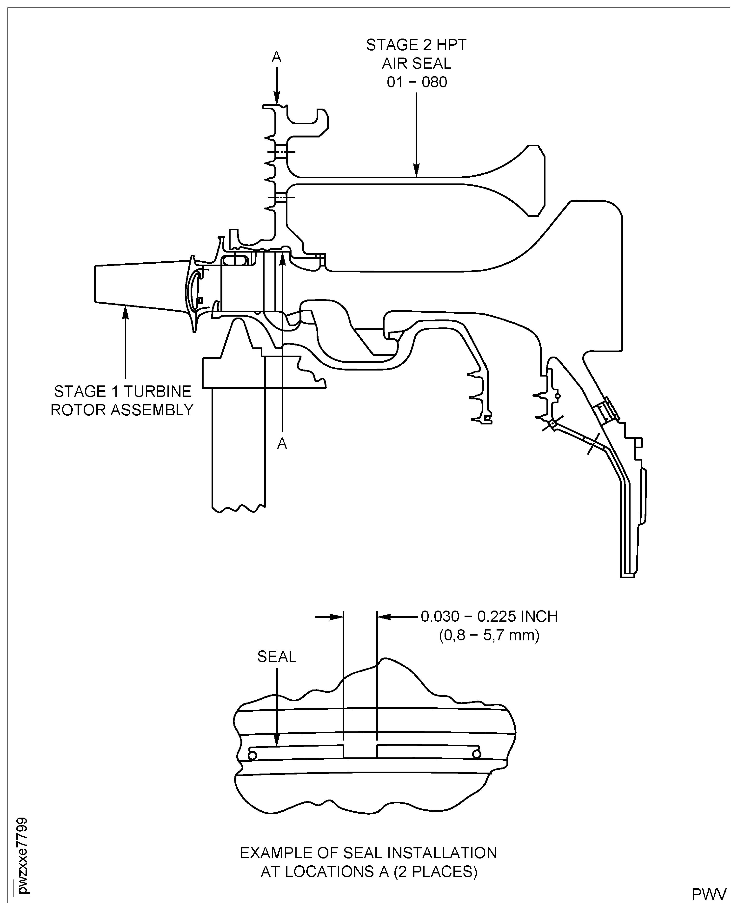 Installation of the Stage 2 HPT Air Seal