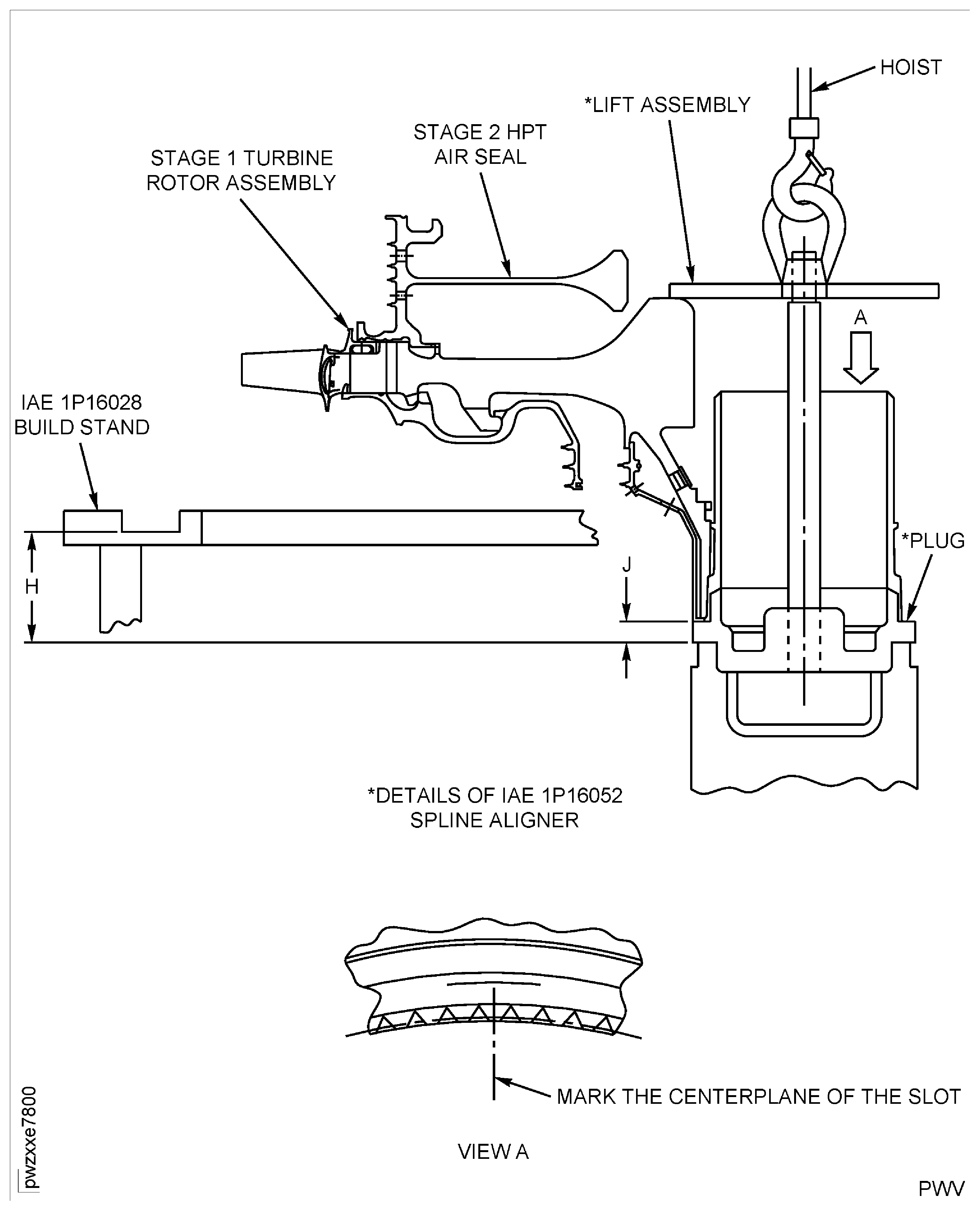 Install the Stage 1 Turbine Rotor Assembly and the Stage 2 HPT Air Seal in to the Build Stand