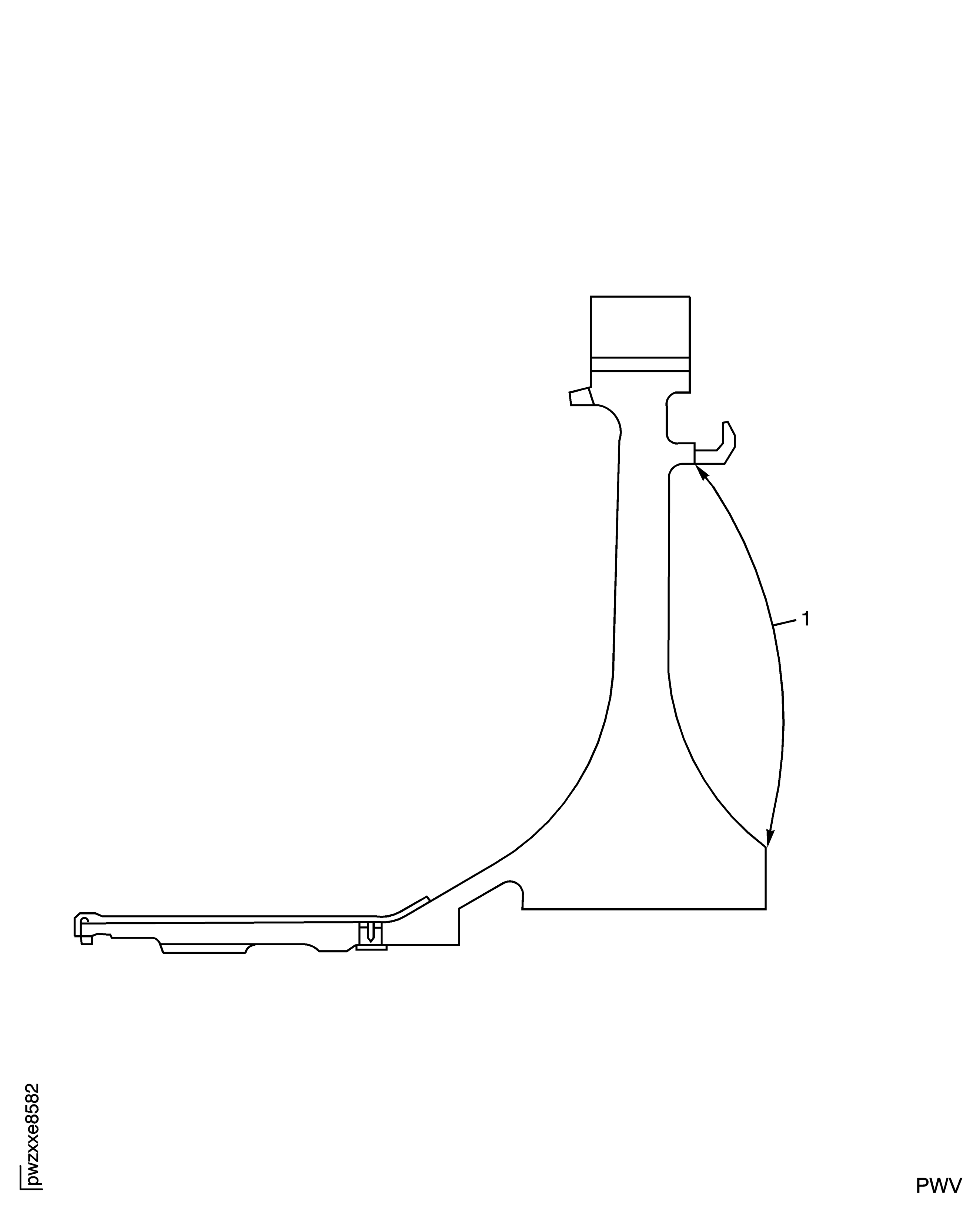 Stage 2 turbine hub inspection locations