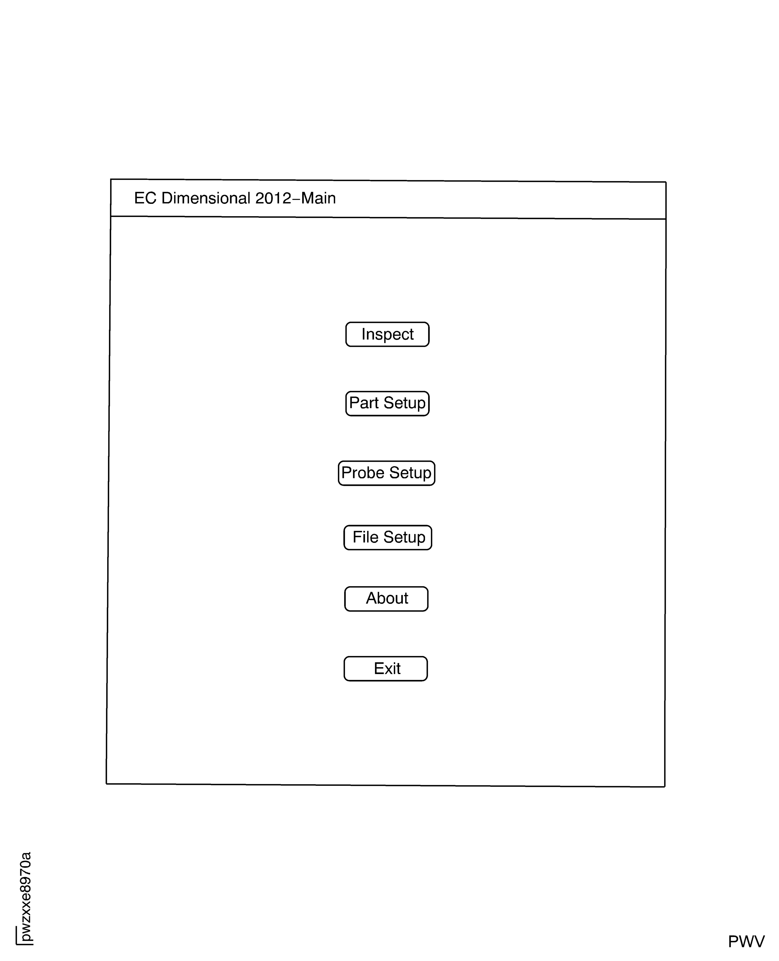 Main Display Screen for Inspection Software
