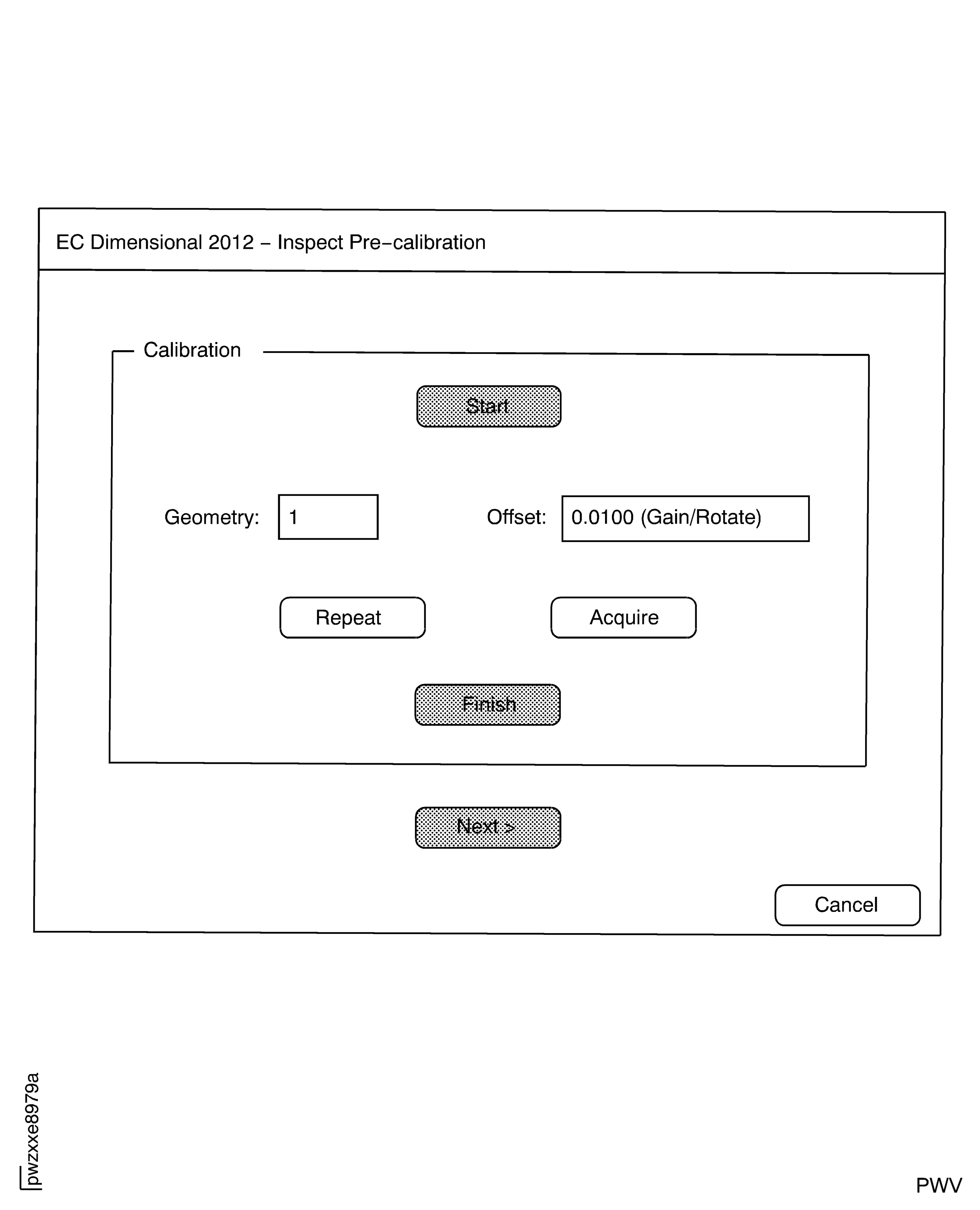 Display for 10 mil Lift-off Calibration