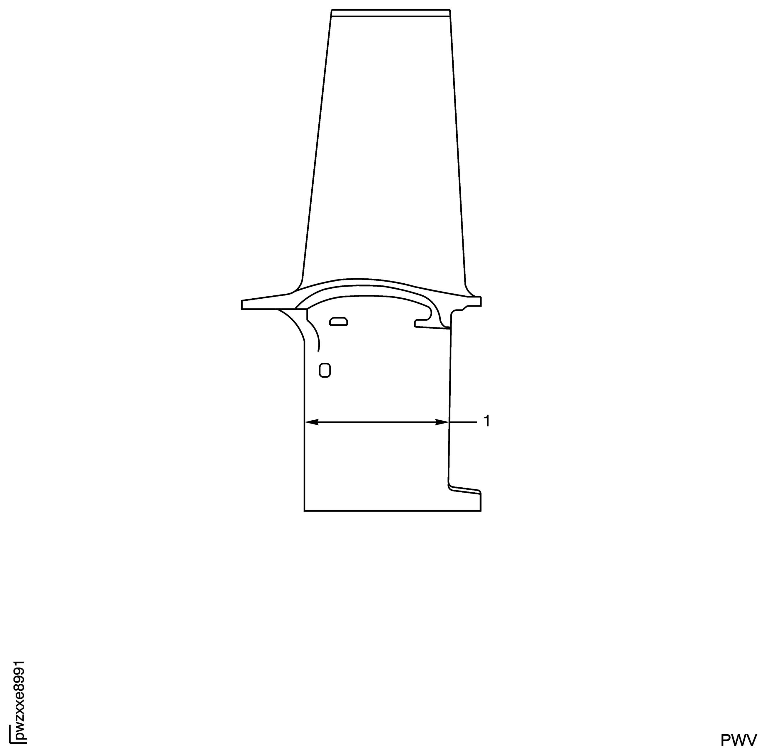 Stage 1 HPT Blade Dimensional Inspection for Blade Width