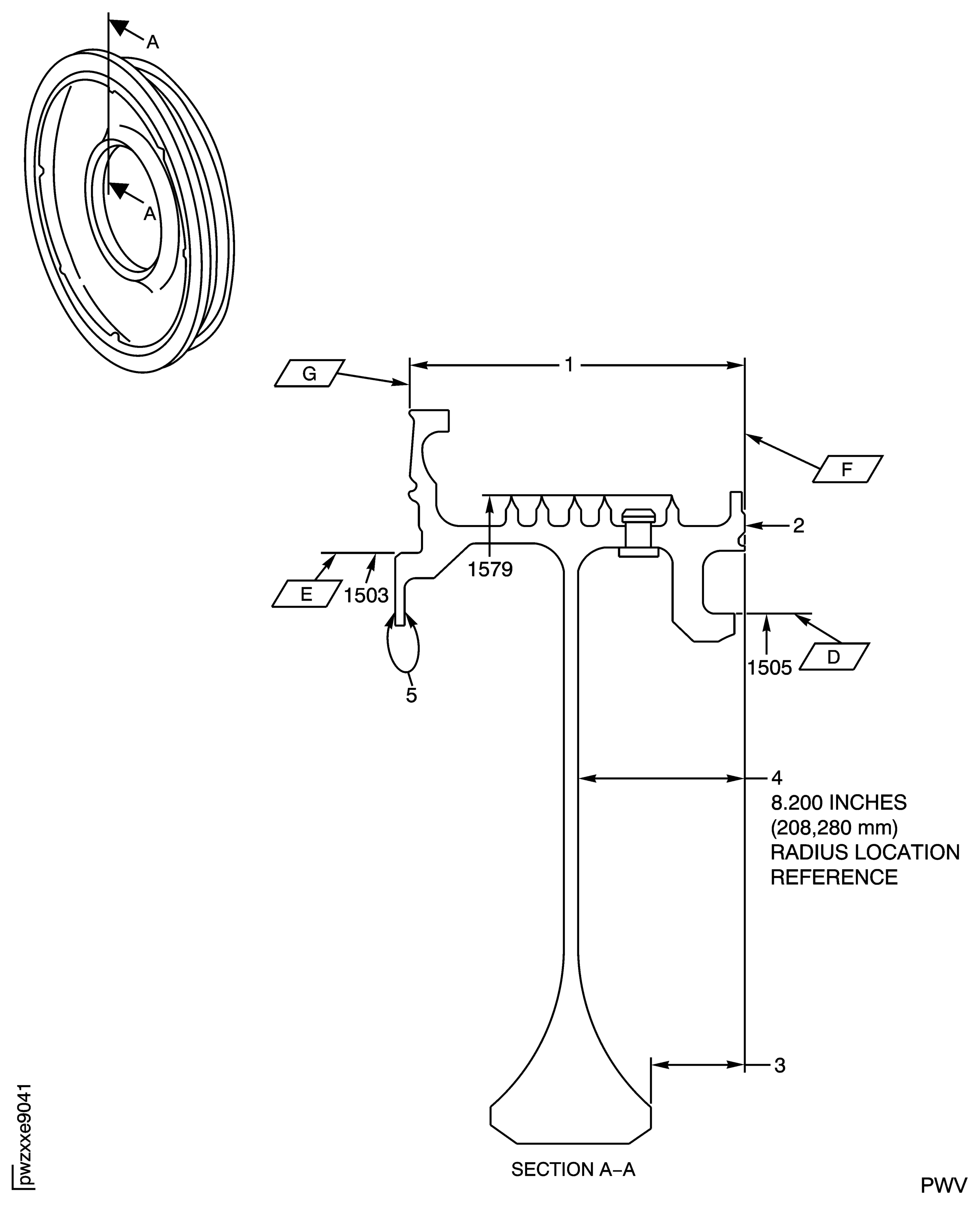 Stage 2 HPT Air Seal Inspection Locations