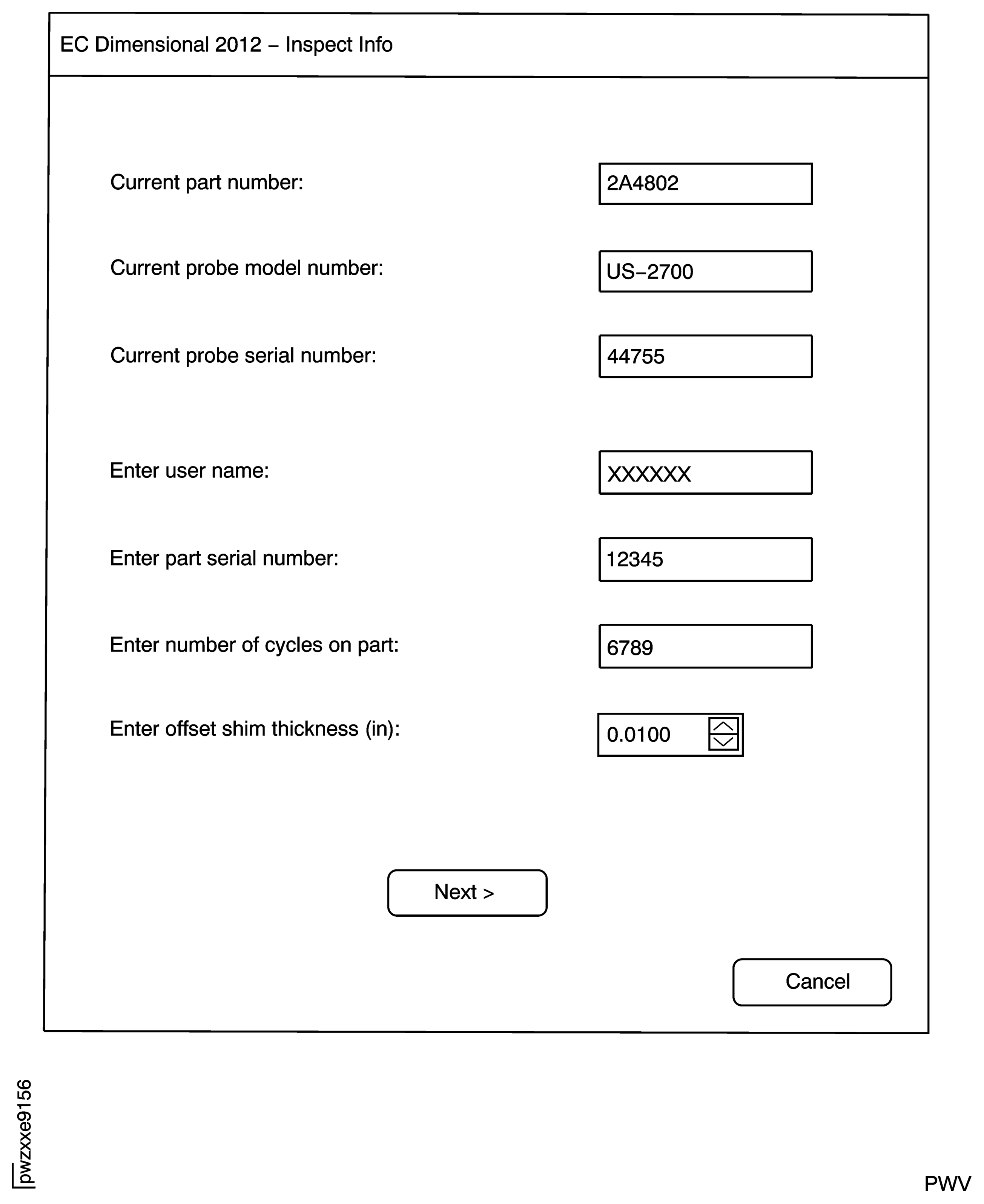Hub Inspection Information Window