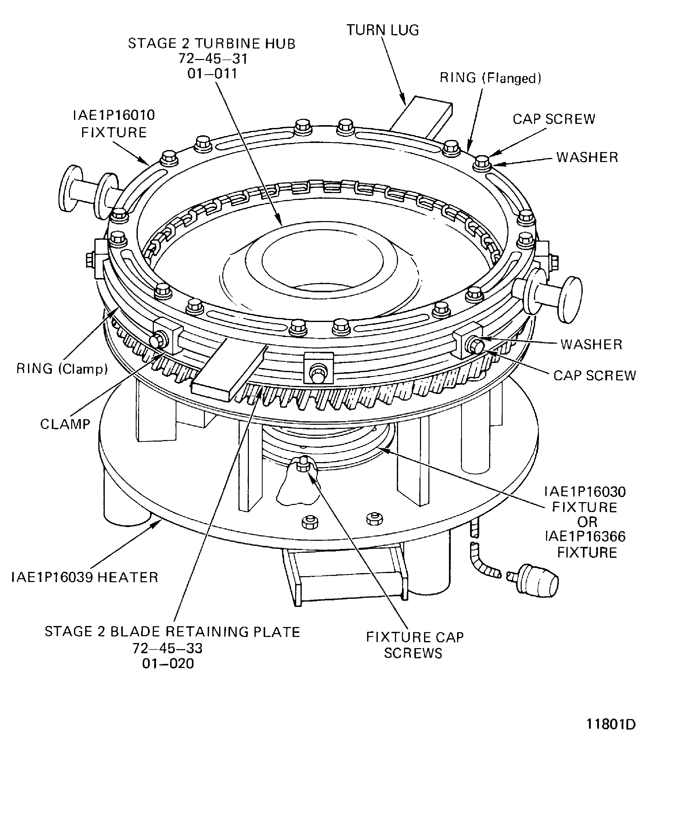 Install the IAE 1P16010 fixture