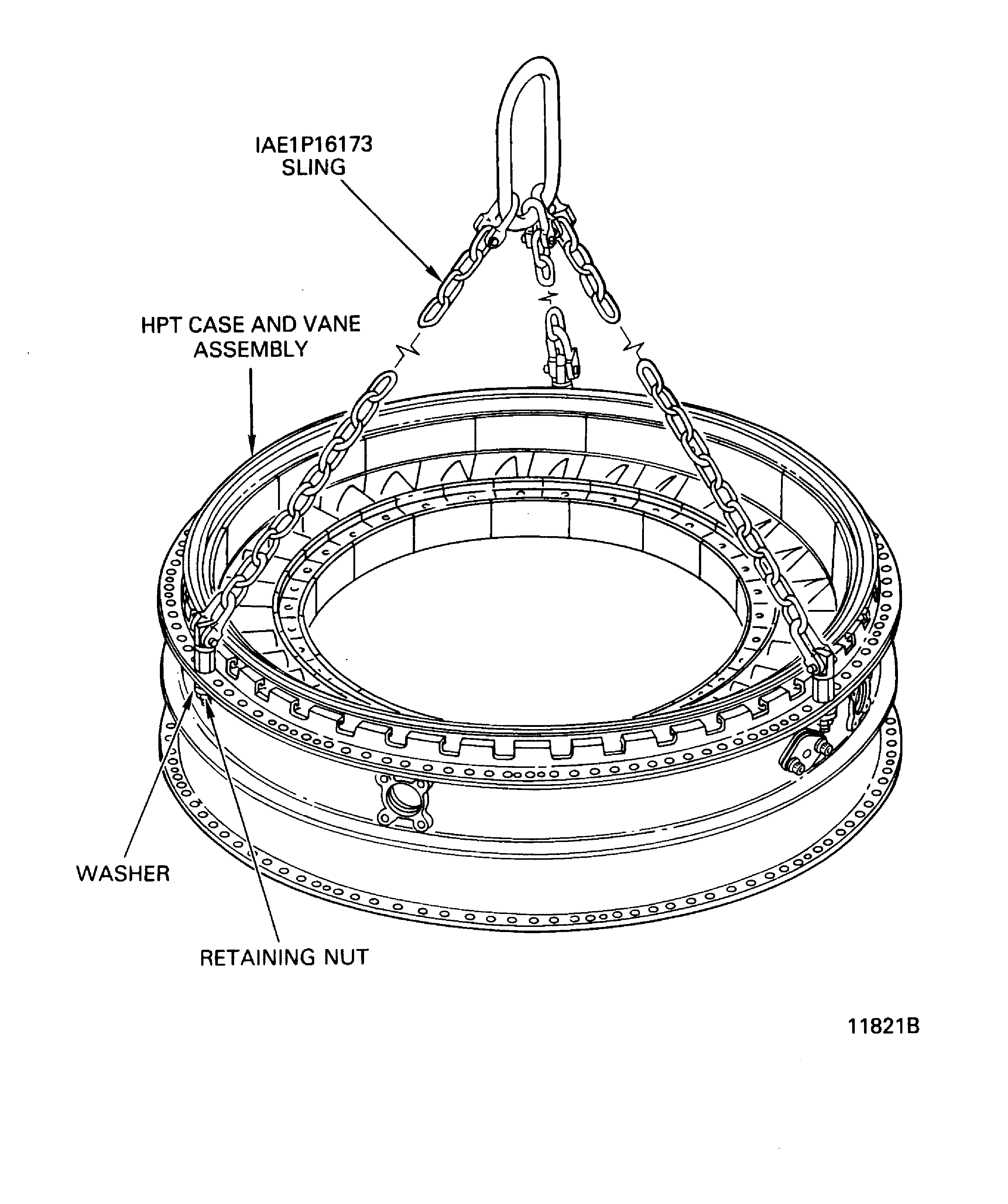 Install the HP Turbine Case and Vane Assembly on to the Workbench