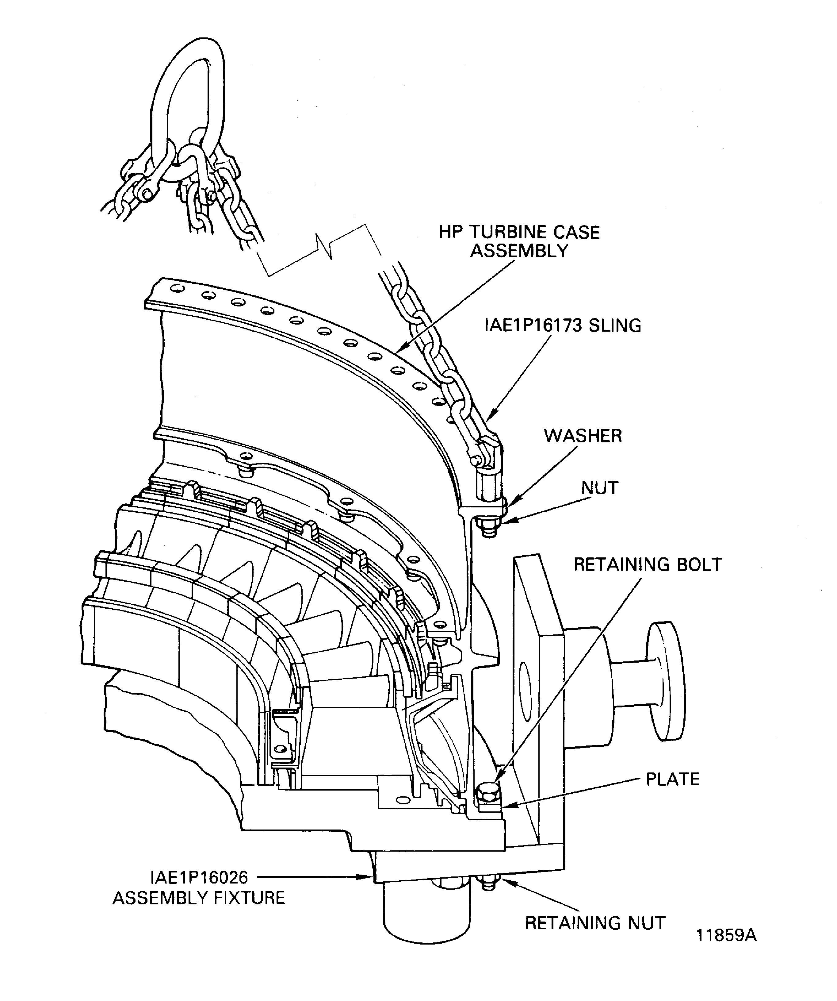 Remove the HP Turbine Case Assembly from the Stage 2 HPT Ring Segment and Vane Cluster Assemblies