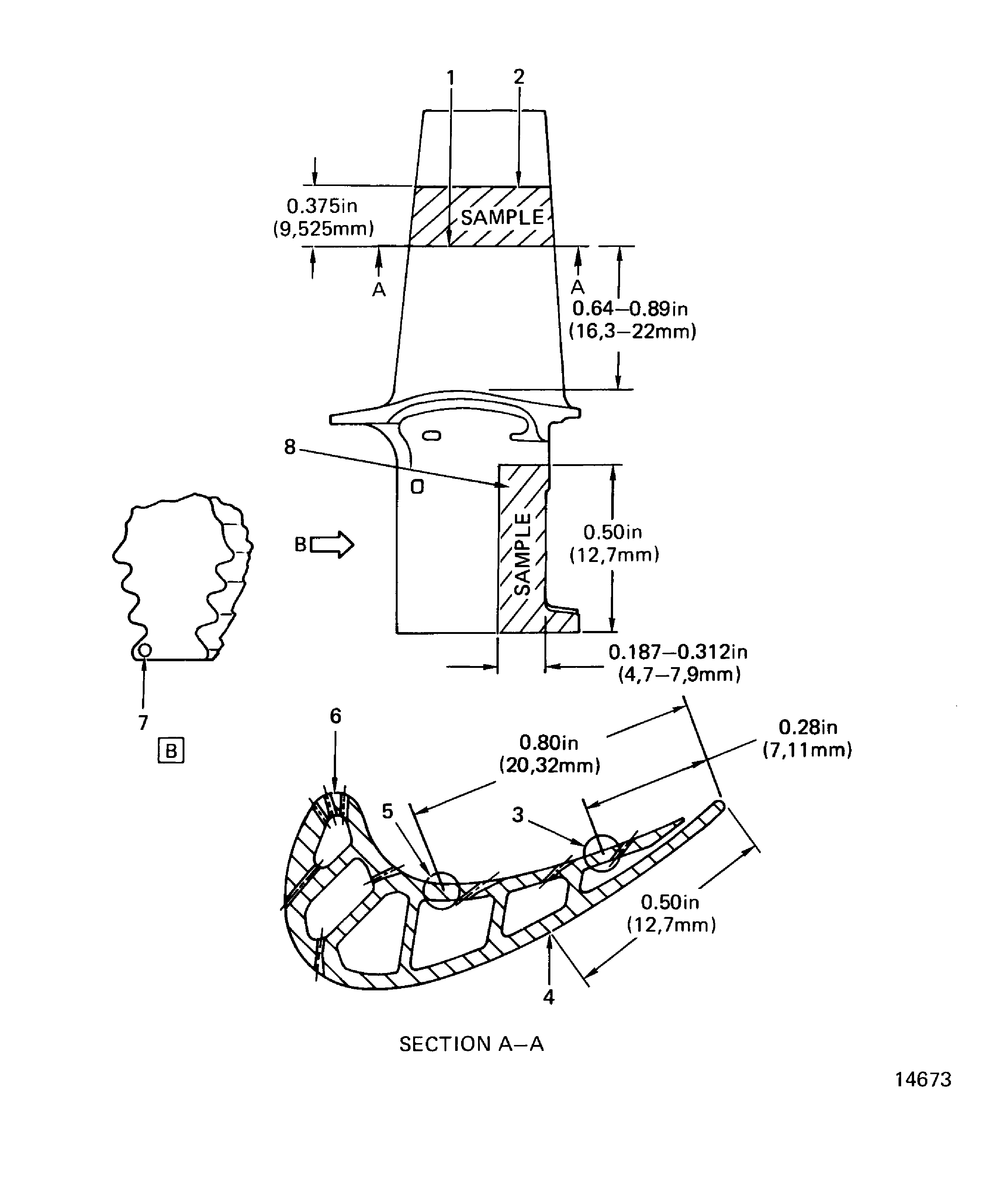 Stage 1 HPT Blade Metal Temperature Analysis Locations