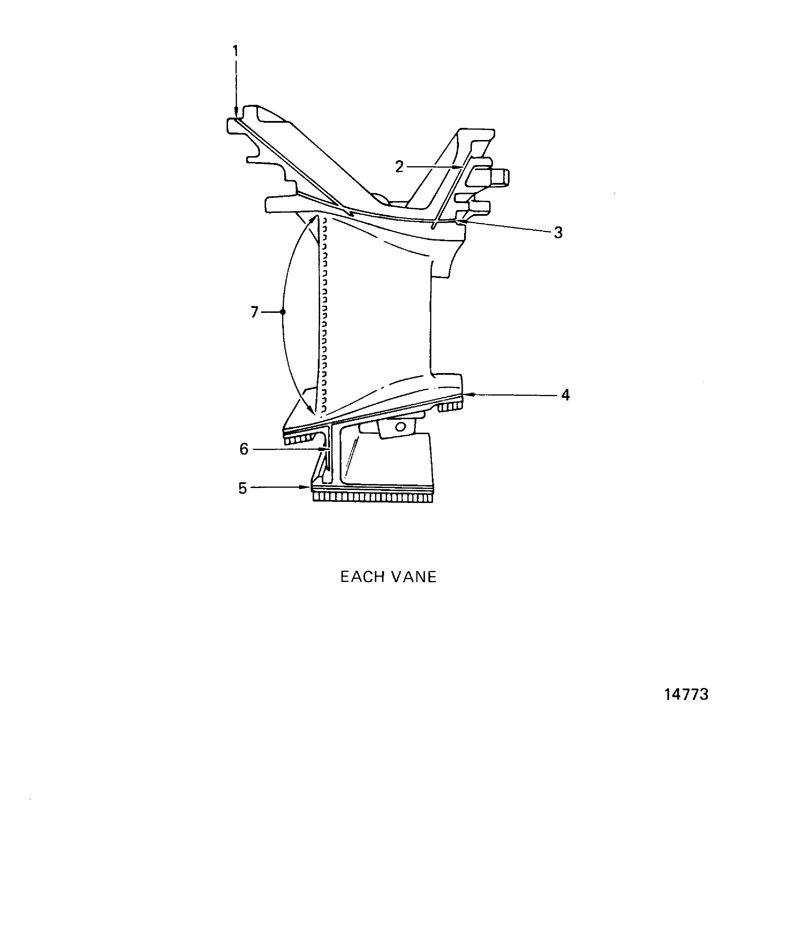 Stage 2 HPT Ring Segment and Vane Cluster Trailing Edge and Feather Seal Inspection Locations