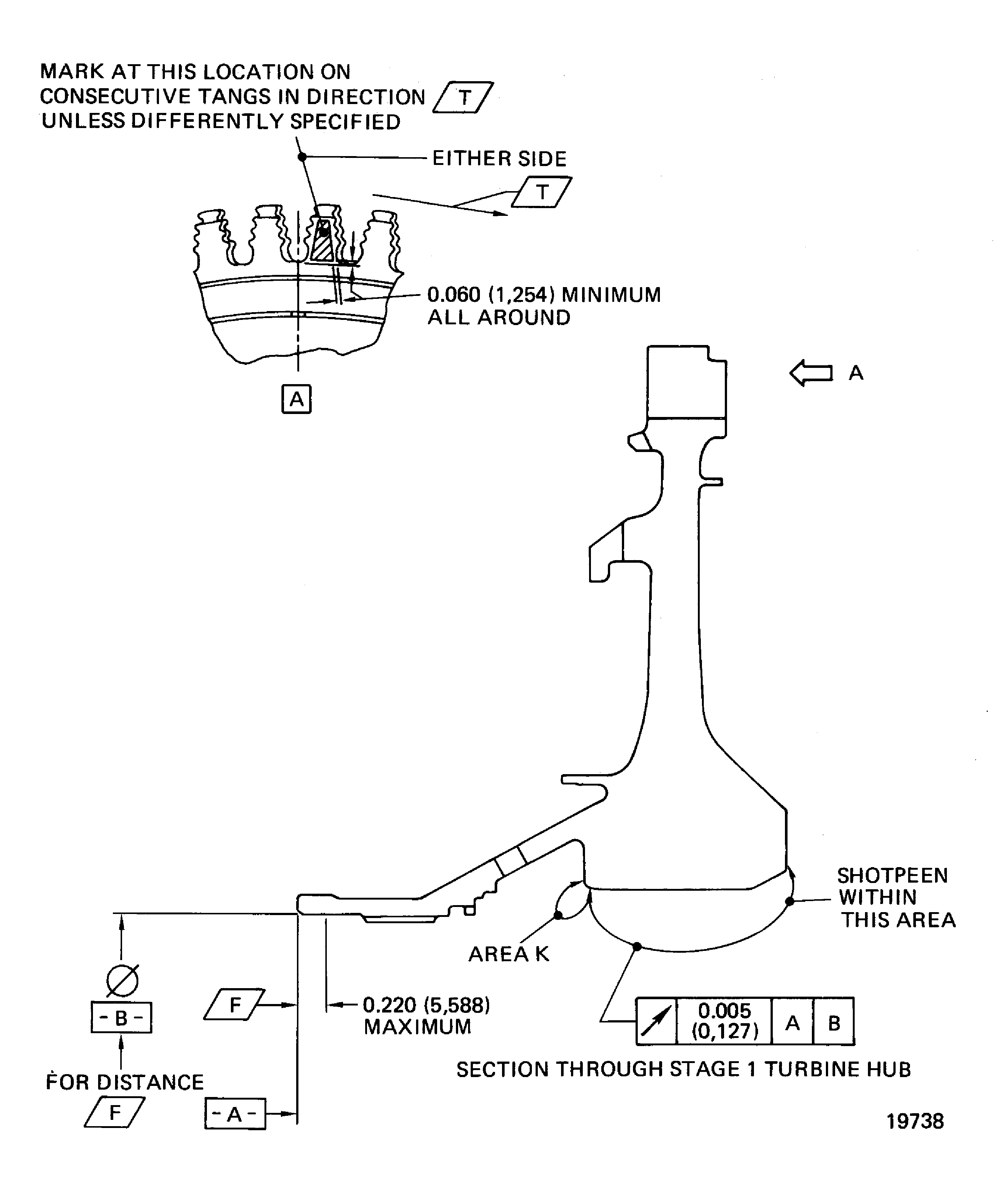 Rework of the stage 1 turbine hub
