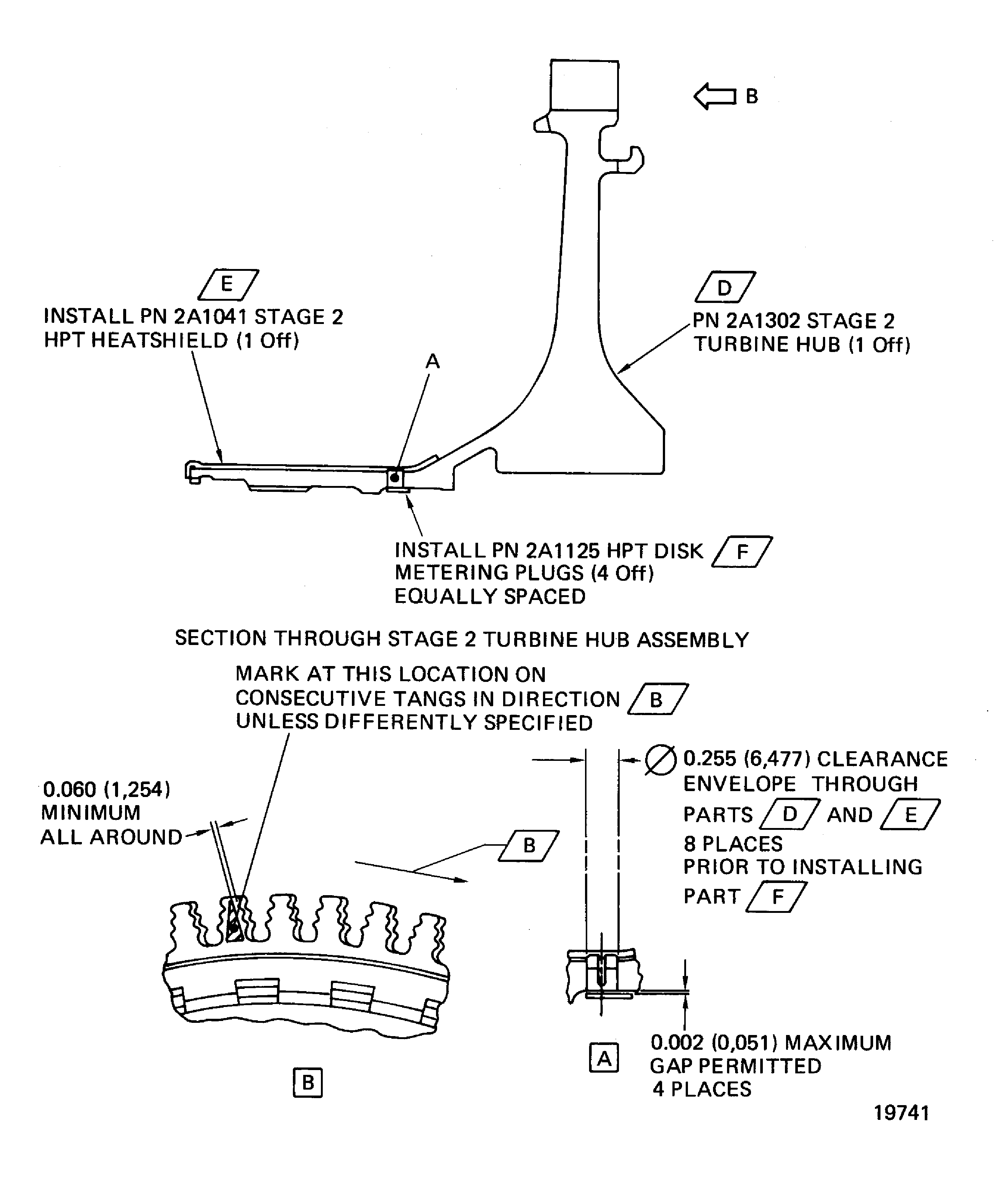 Rework of the stage 2 turbine hub assembly