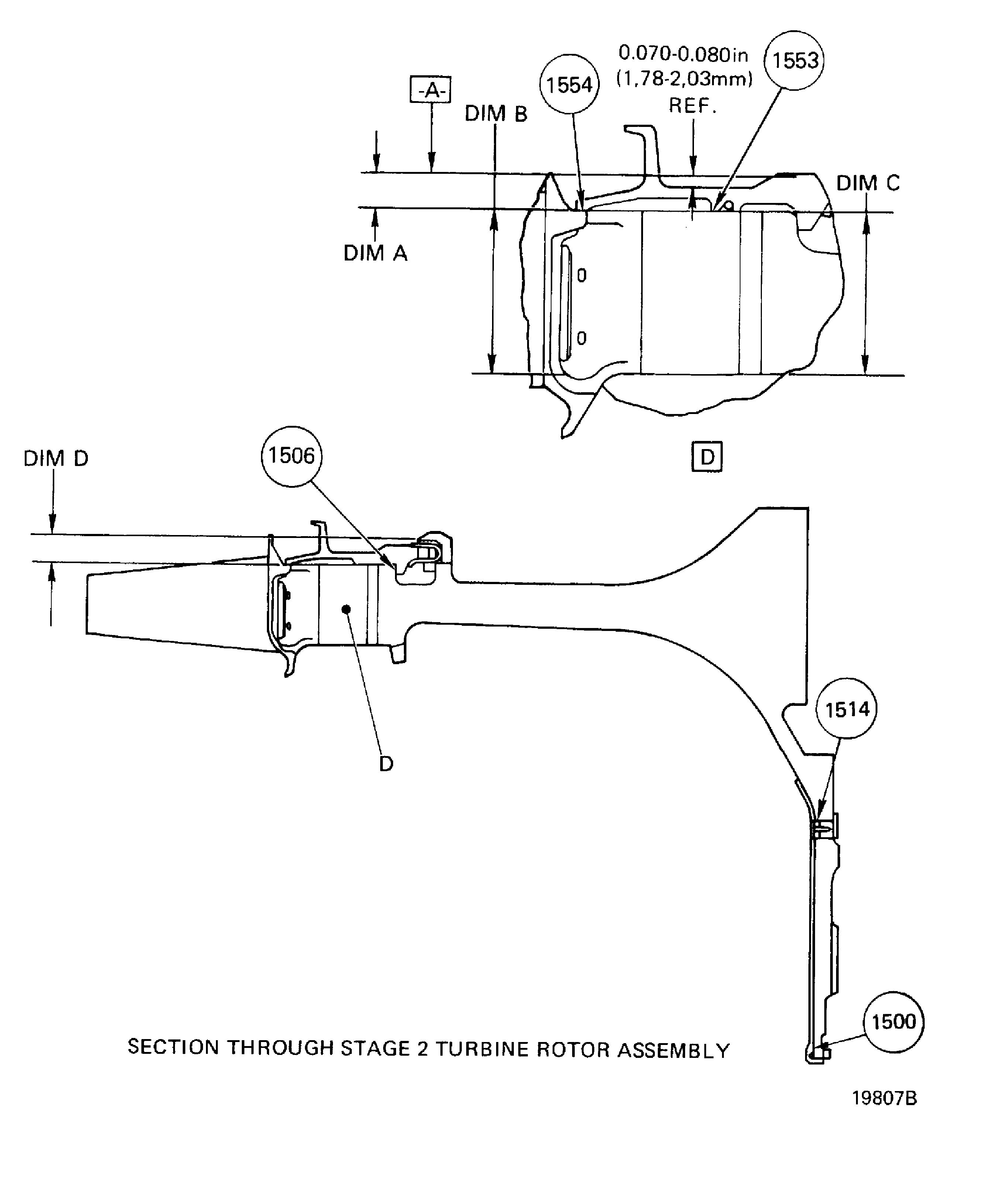 Stage 2 Turbine Rotor Assembly Fits and Clearances